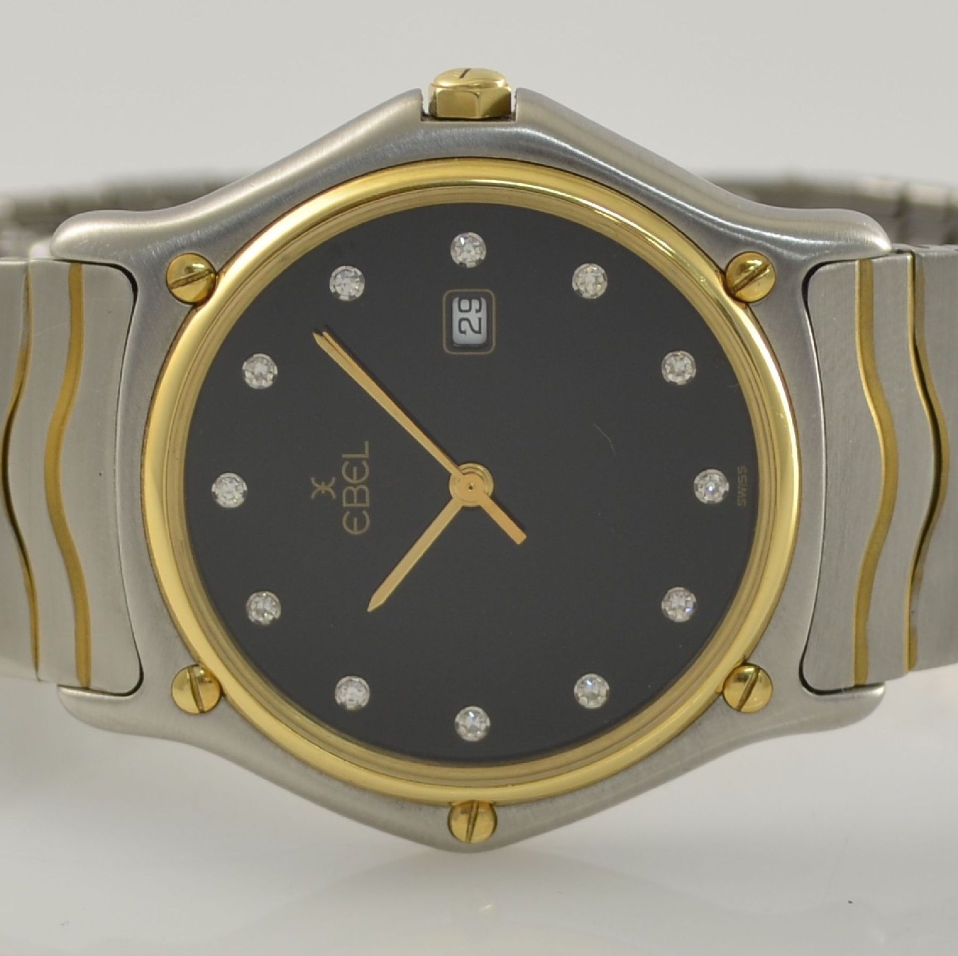 EBEL 1911 Armbanduhr in Stahl/Gold, Schweiz um 1995, satiniertes Monocoque-Geh., Stahl/Gold - Bild 2 aus 6