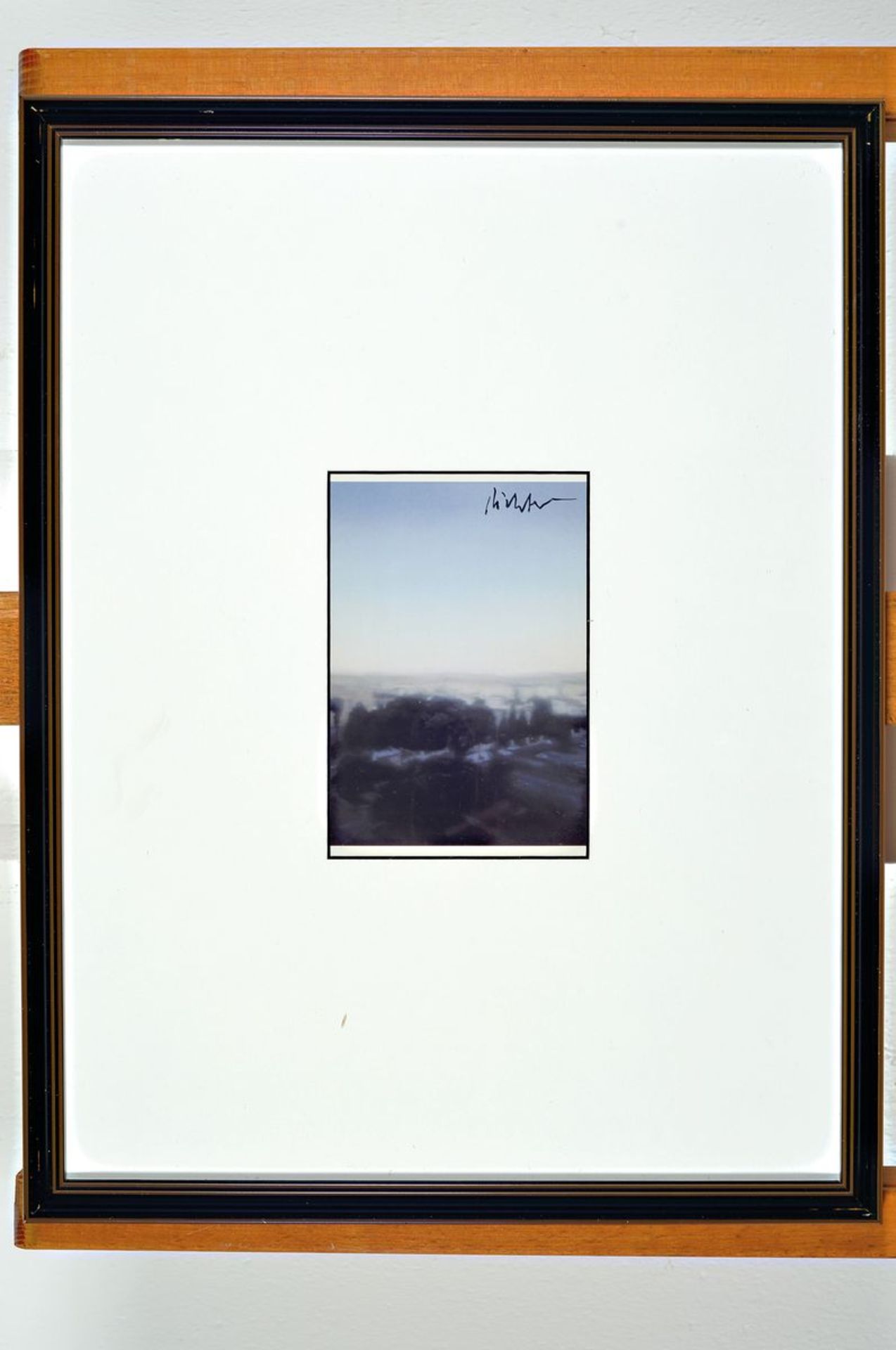 Gerhard Richter, geb. 1932 Dresden, Postkarte, sign., unter Glas gerahmt, gesamt ca. 42x32 cmGerhard - Bild 2 aus 2