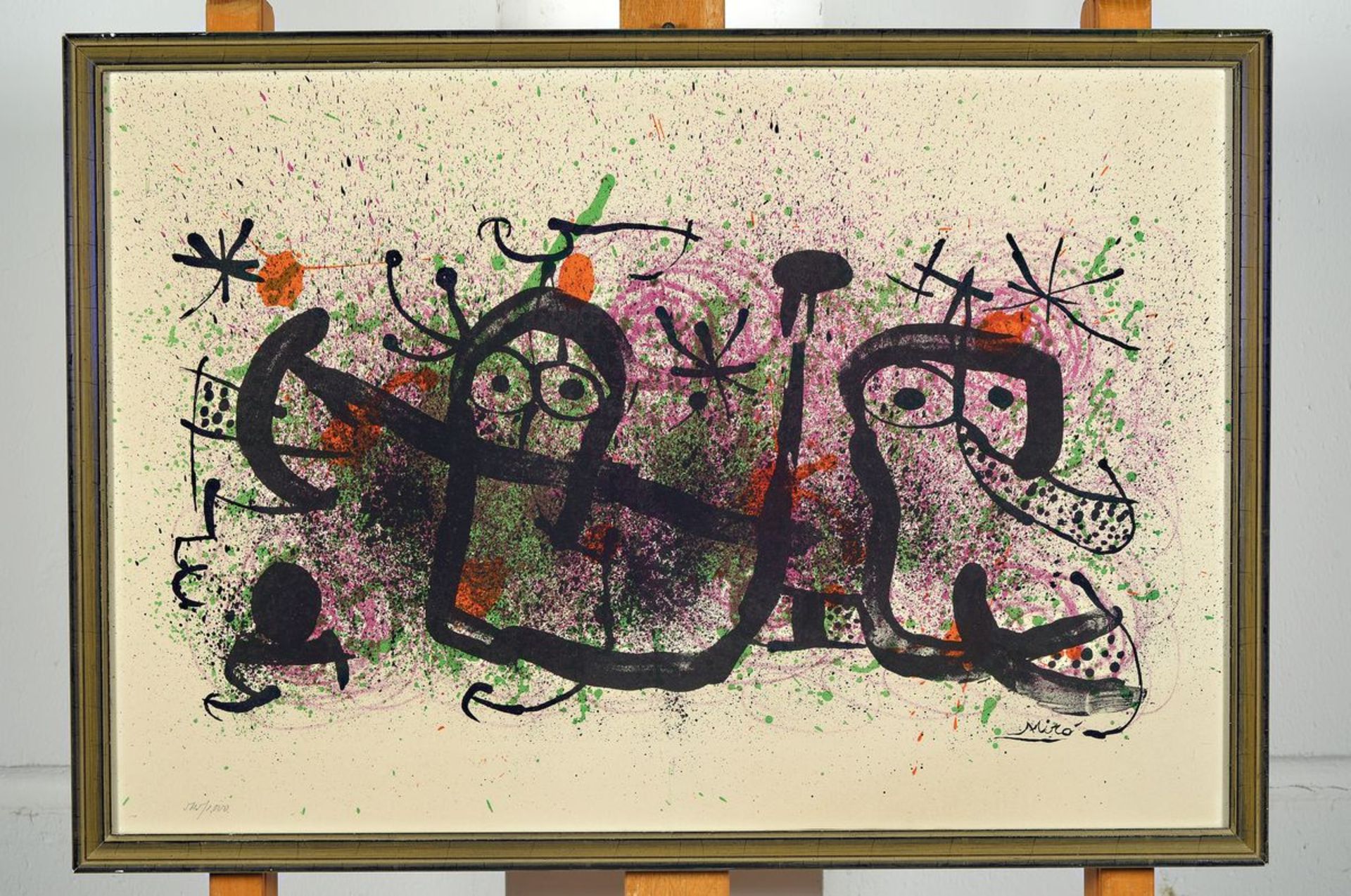 Joan Miro, 1893-1983, Farblithographie, num. 545/1000, ca. 35x52cm, u.Gl., R.Joan Miro, 1893-1983, - Image 2 of 2