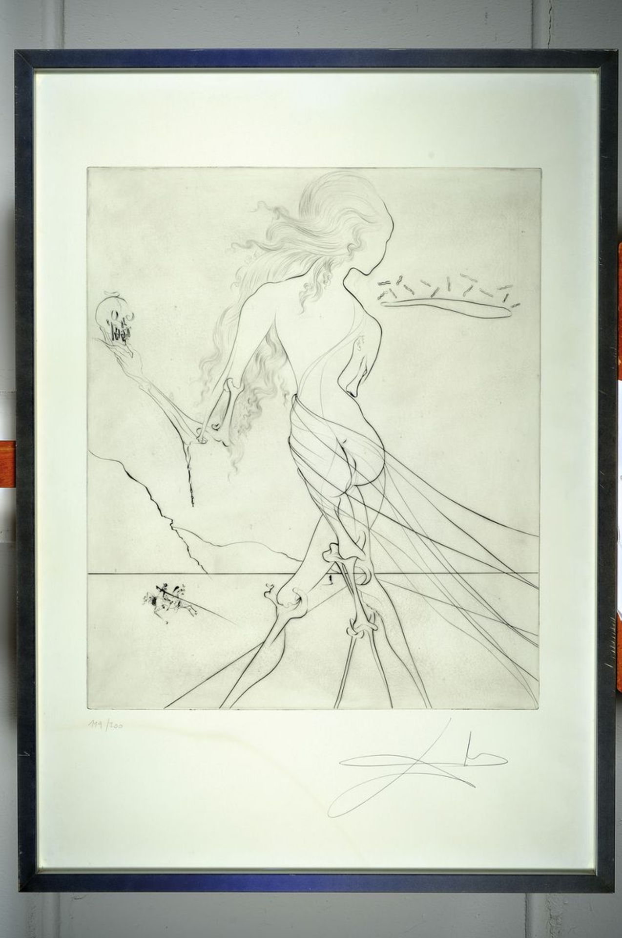 Salvador Dali, 1904-1989, Radierung, Hommage a Klimt 1974, 119/300 auf Rives, handsigniert, Blattmaß - Bild 2 aus 2