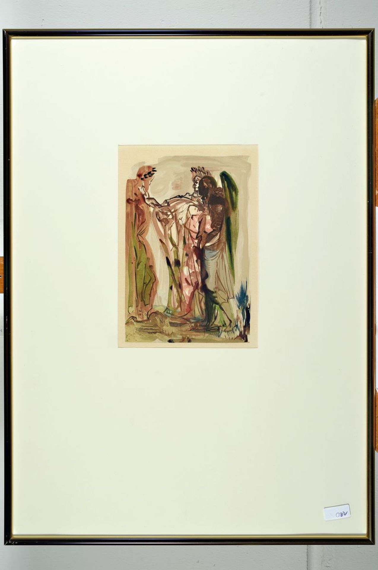 Salvador Dali, 1904-1989, Holzstich aus der Göttlichen Komödie, in der Platte signiert, ca. 28 x - Bild 2 aus 2