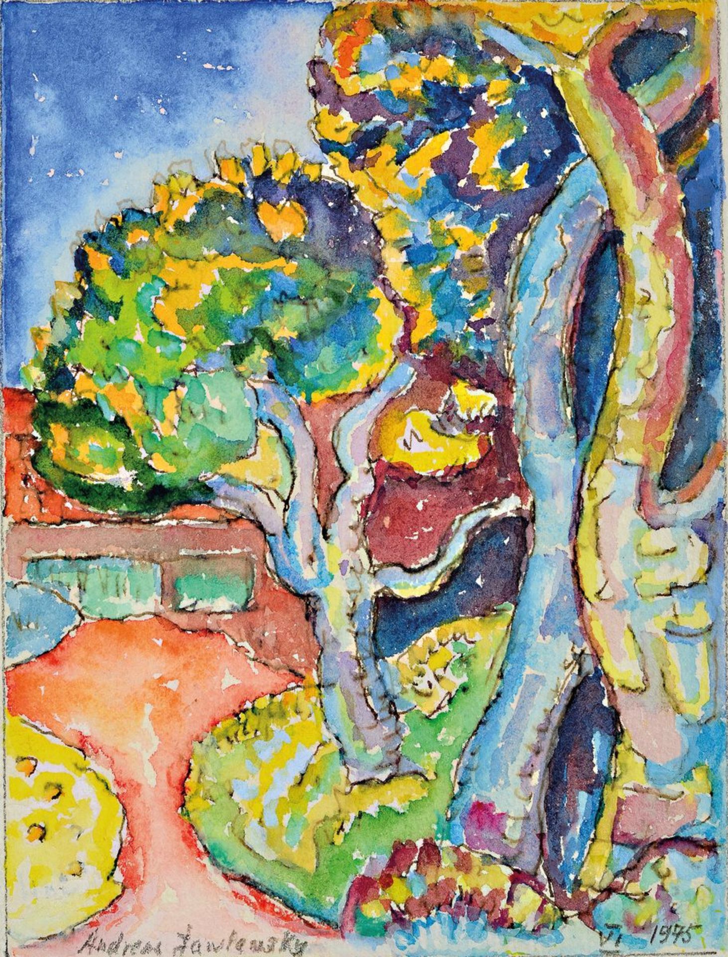 Andreas Jawlensky, 1902 Russland-1984 Barga/ Toskana, Sohn des Alexej Jawlensky, hier: Aquarell