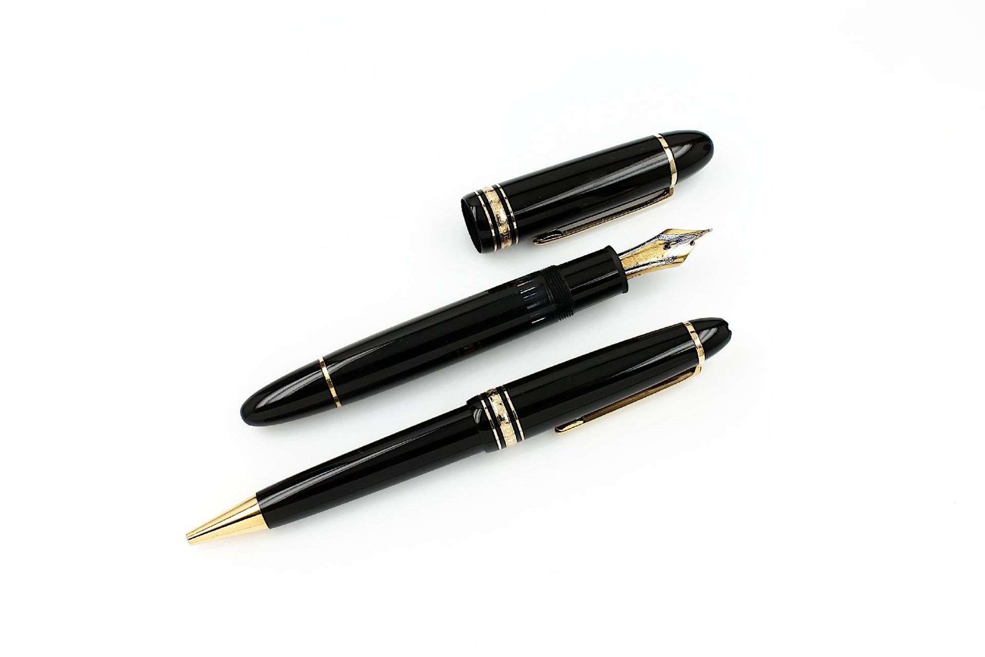 MONTBLANC Schreibset, best. aus: Füllfederhalter, Meisterstück 149, Feder GG/WG750/000, Stärke M und