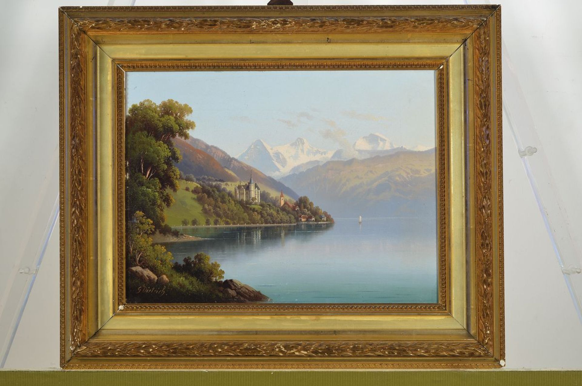 Gottlieb Dietrich, 1854 Därlingen-1926 Steffisburg, zwei Pendants: Hünegg (Hilterfingen)am Thunersee - Bild 6 aus 6