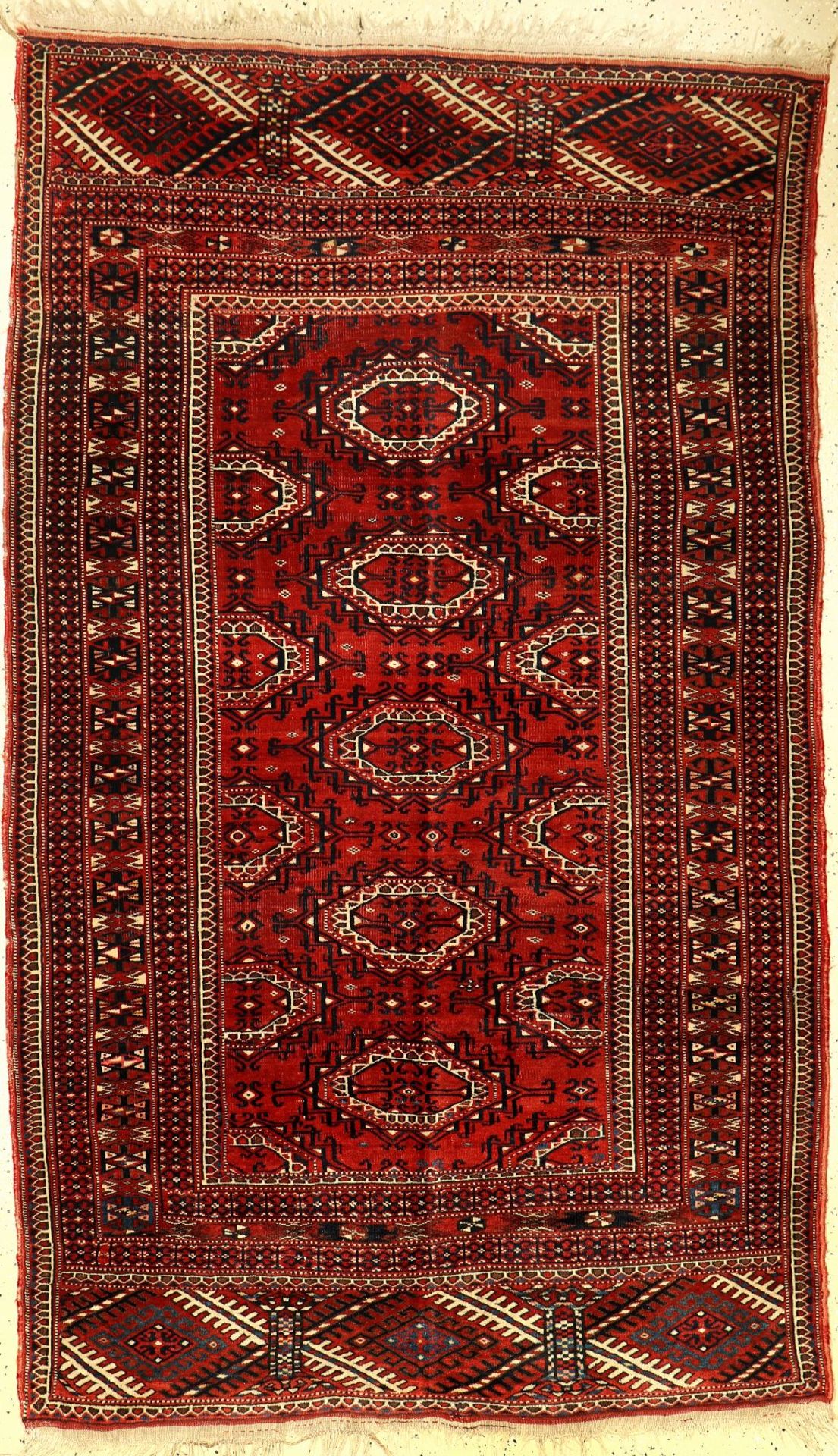 Göklan Turkmen alt, Nordostpersien, um 1920, Wolle auf Wolle, ca. 215 x 131 cm, EHZ: 3Göklan Turkmen