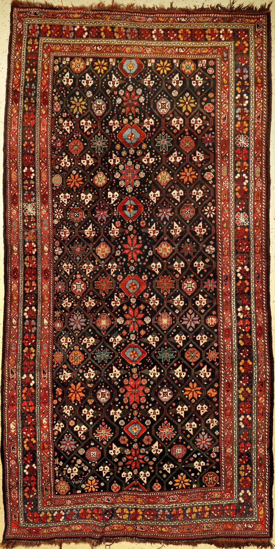 Luri antik, Persien, um 1900, Wolle auf Wolle, ca. 350 x 175 cm, dekorativ, EHZ: 3Luri antique,