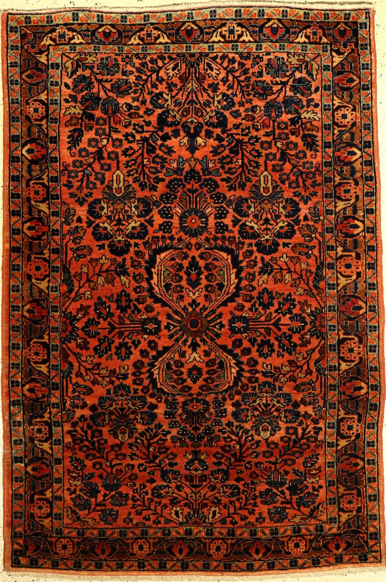 Sarogh Us Re Import antik, Persien, um 1920, Wolle auf Baumwolle, ca. 154 x 106 cm, EHZ: 2-3Saruk Us