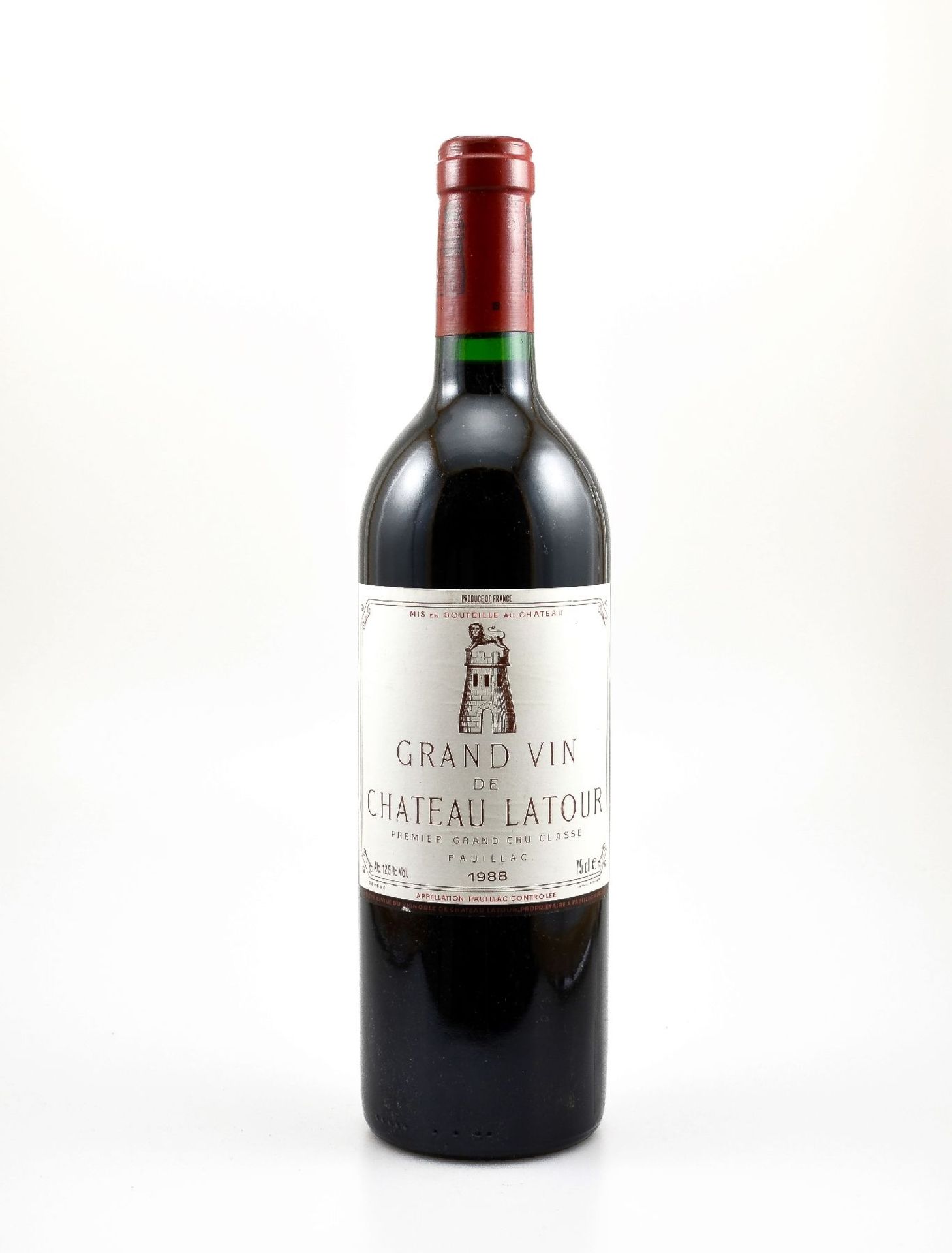 1 bottle 1988 Chateau Latour, Pauillac, Premier Grand Cru Classe, approx 75 cl, 12,5 % Vol., filling