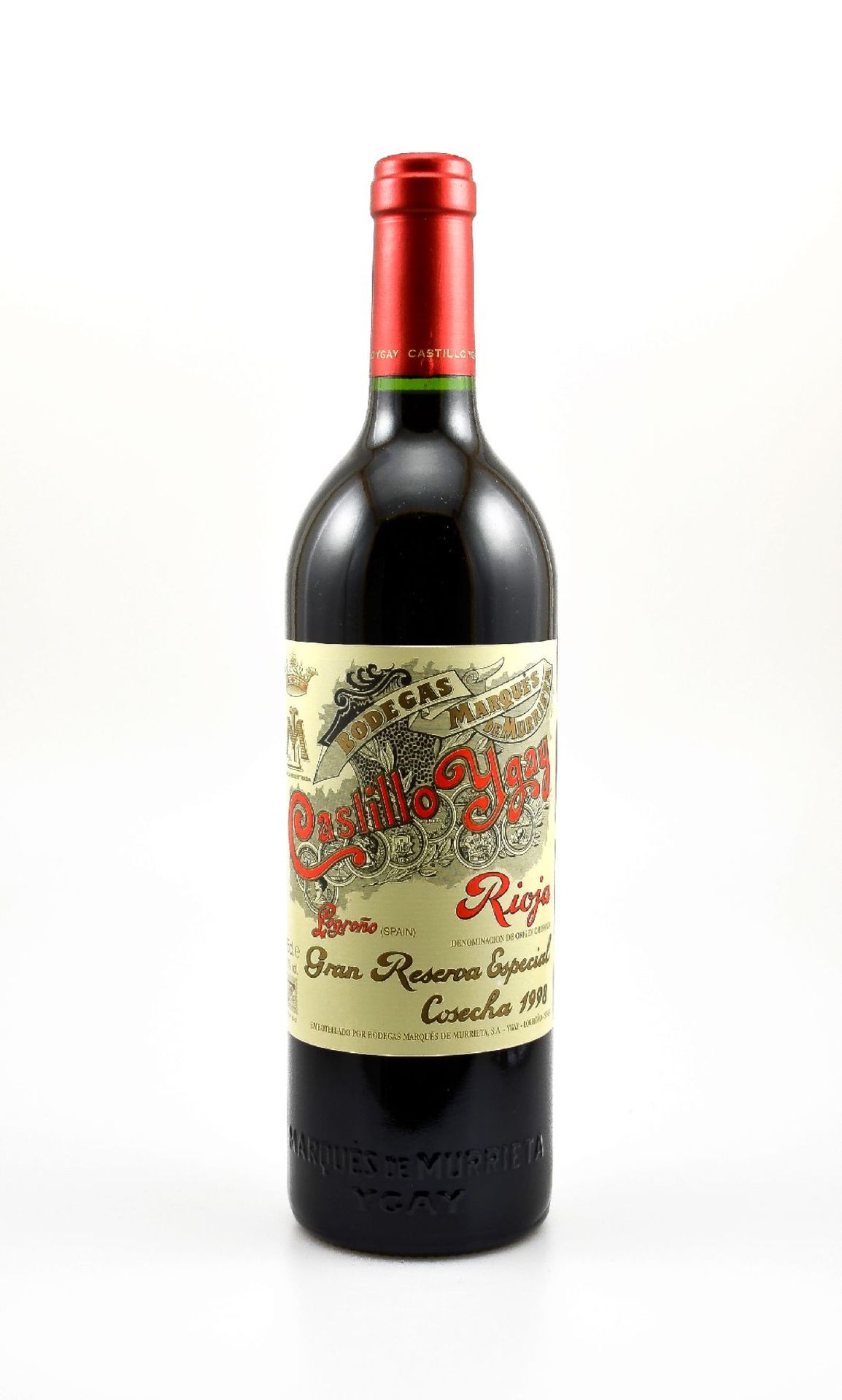 5 bottles of 1998 Marques de Murrieta Castillo Ygay Gran Reserva Especial, Rioja, each 75 cl,