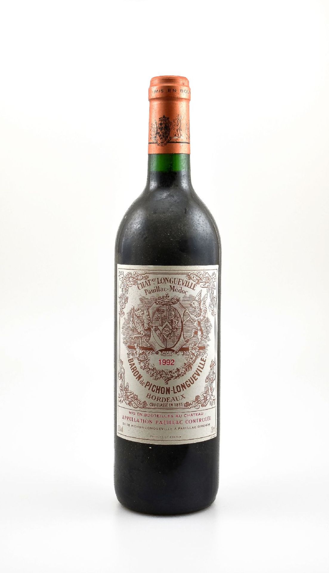 3 bottles of 1992 Chateau Pichon-Longueville au Baron de Pichon-Longueville, Pauillac, Cru Classe,