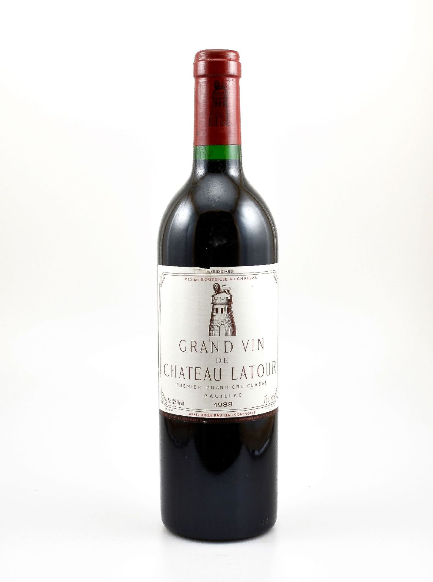 1 bottle 1988 Chateau Latour, Pauillac, Premier Grand Cru Classe, approx 75 cl, 12,5 % Vol., filling