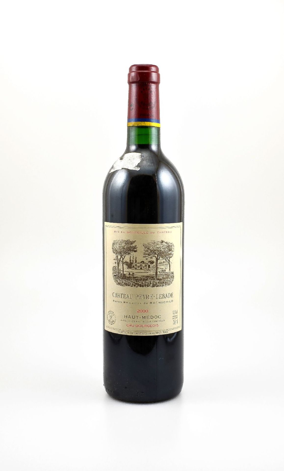 1 bottle 2000er Chateau Peyre-Lebade, Baron Benjamin de Rothschild, Haut-Medoc, approx 75 cl, 12,5 %