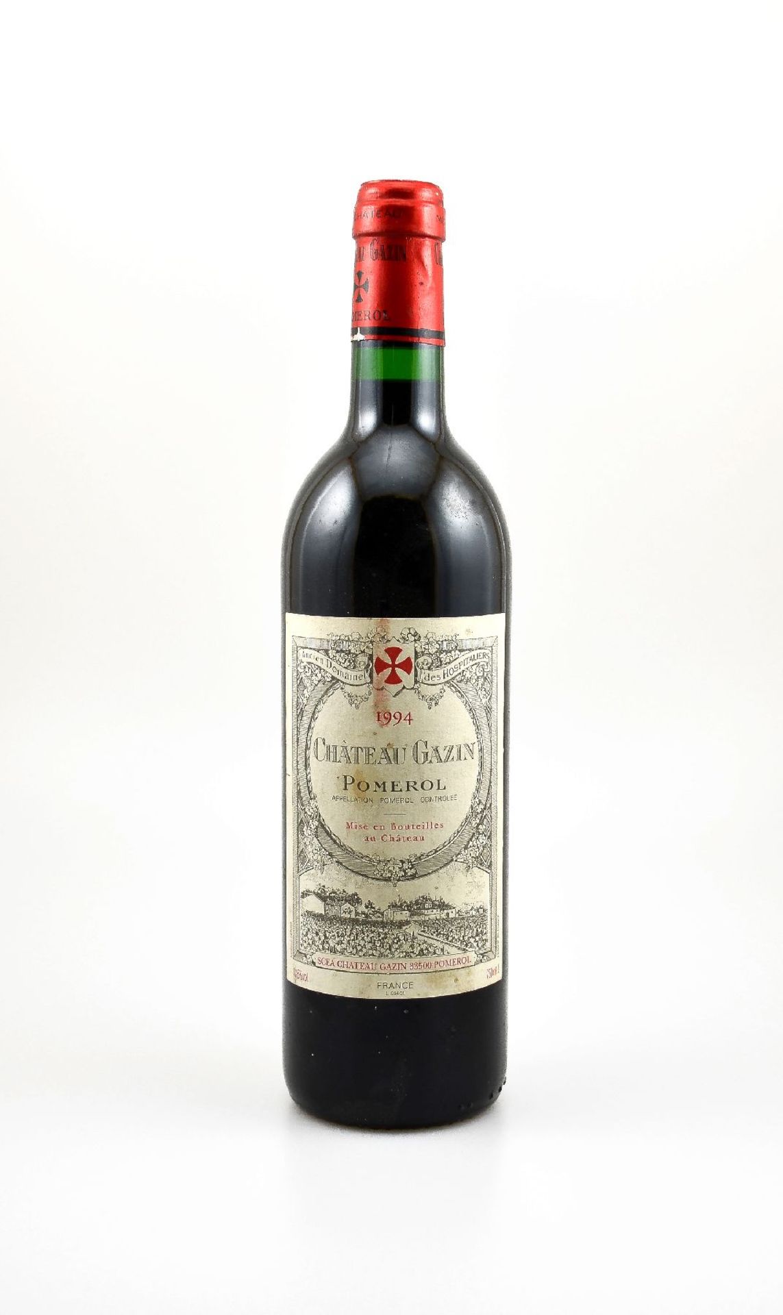 1 bottle 1994 Chateau Gazin, Pomerol, approx 75 cl, 12,5 % Vol., filling level: into neck, label