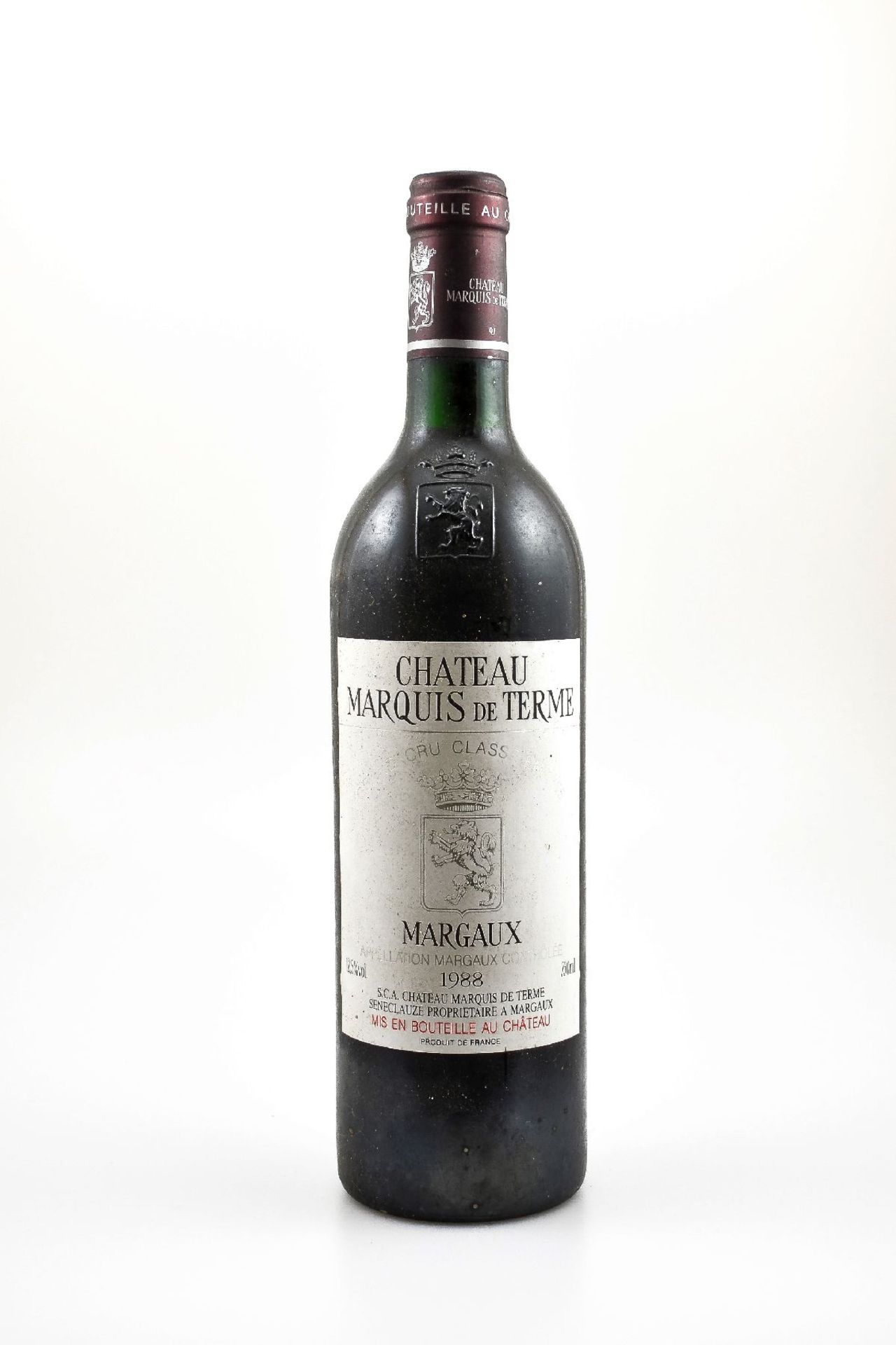 1 bottle 1988 Chateau Marquis de Terme, Margaux, approx 75 cl, 12,5 % Vol., filling level: ca.