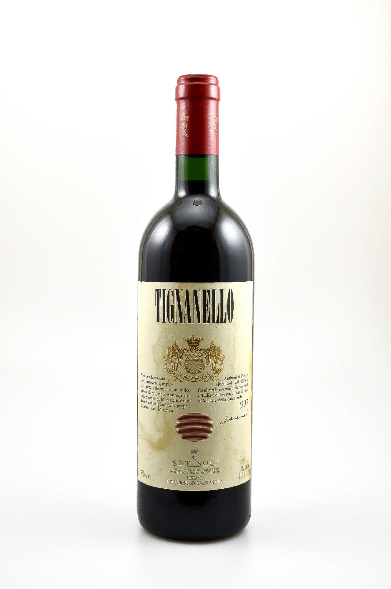 3 bottles of 1997 Marchesi Antinori Tignanello, Toscana, IGT, each approx 75 cl, 13,5 % Vol.,