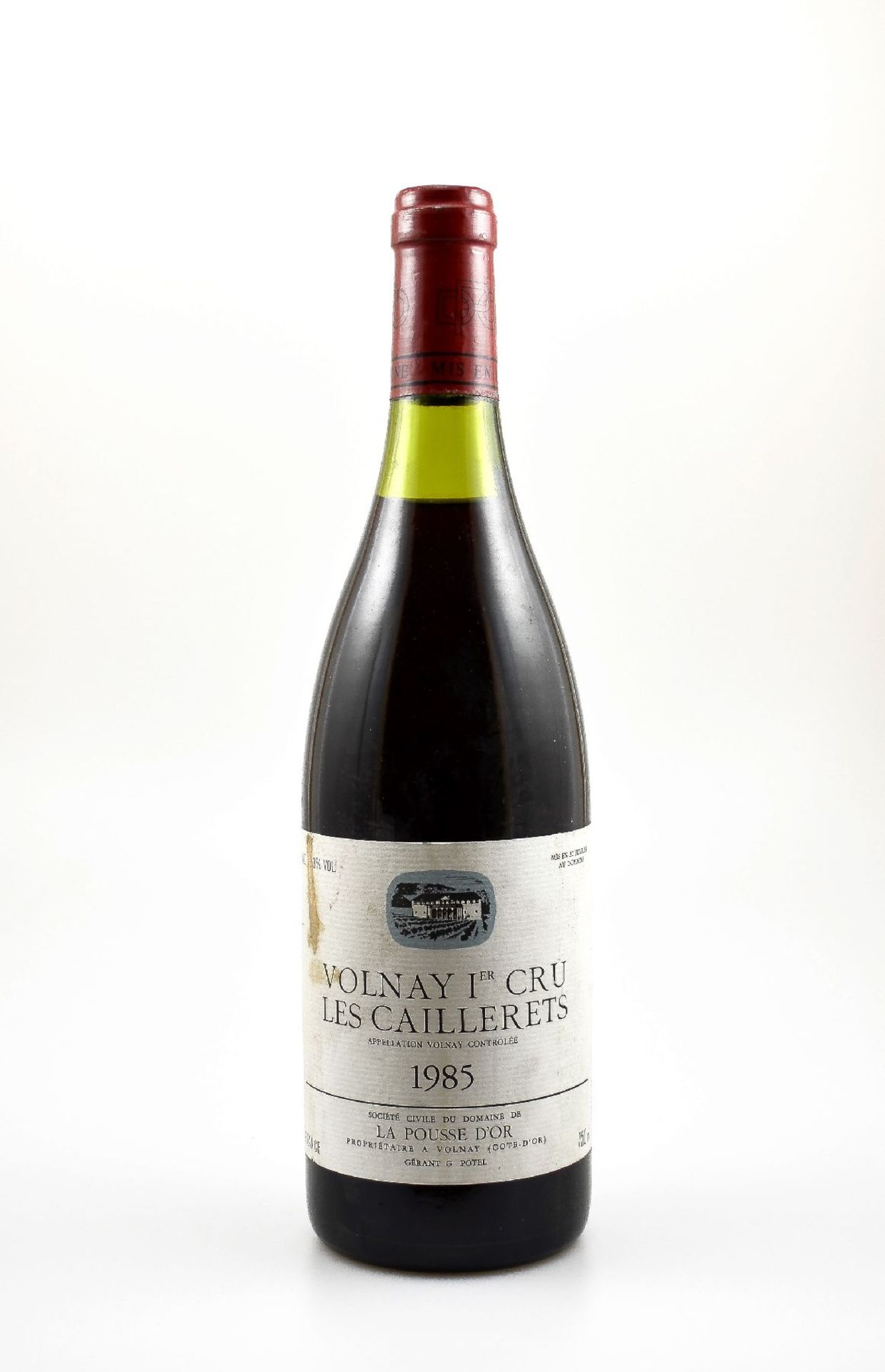 1 bottle of 1985 Volnay Les Caillerets, La Pousse D'Or, 1er Cru, approx 75 cl, distance between