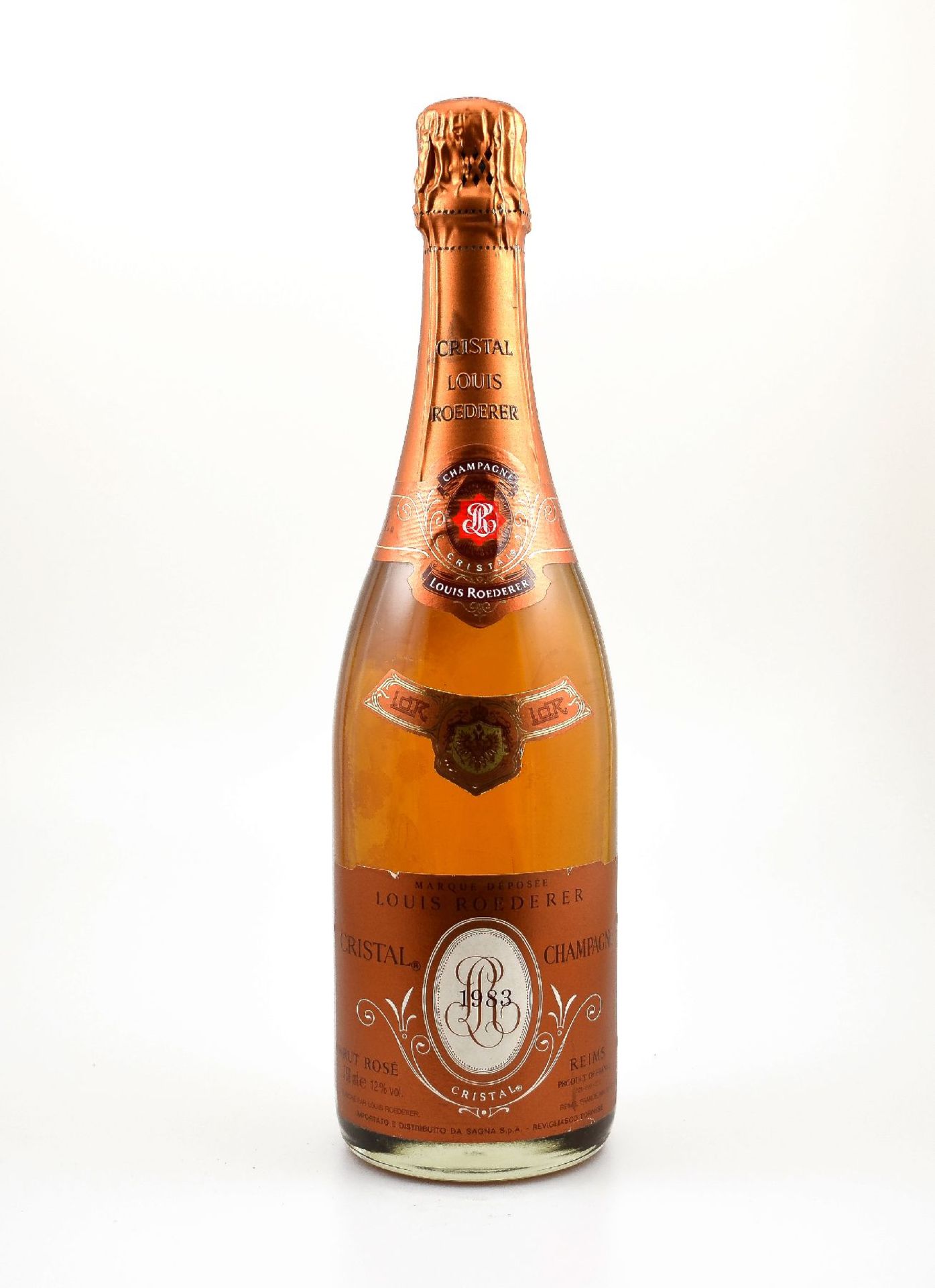 1 bottle 1983 Louis Roederer Cristal Rose, Champagne, Reims, Brut, approx 75 cl, 12 % Vol., distance