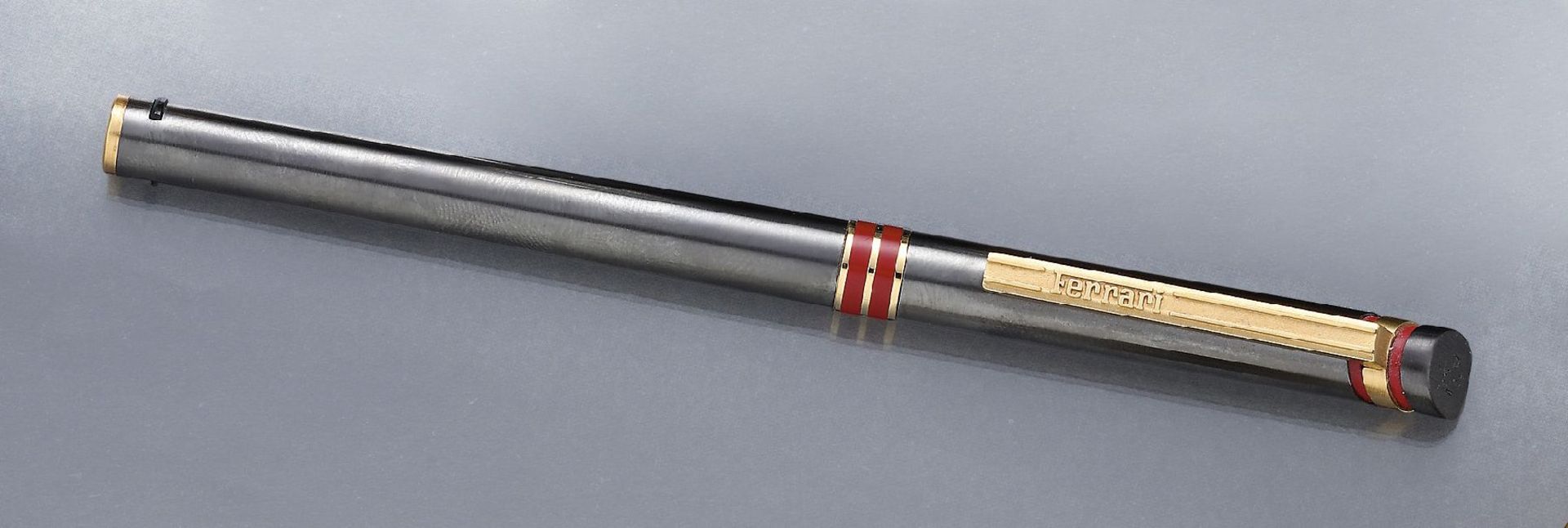 FERRARI rollerball "Formula", 1980/90s , anthracite colored satin finished stainless steel corpus