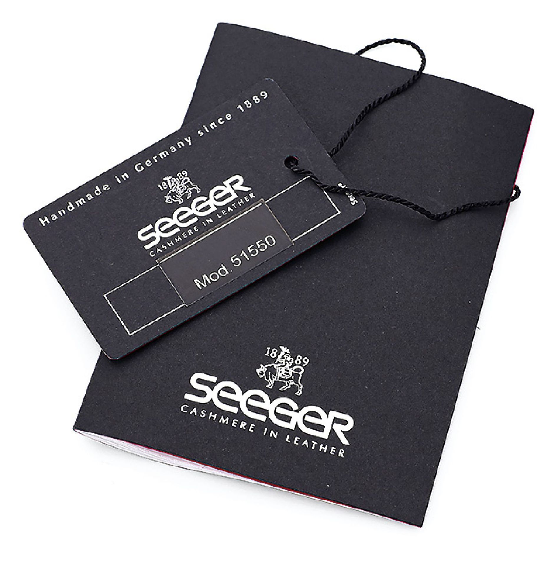 SEEGER watch-collector's box , finest, black lamb nappa, inside anthracite coloured velvet, holder - Bild 2 aus 2