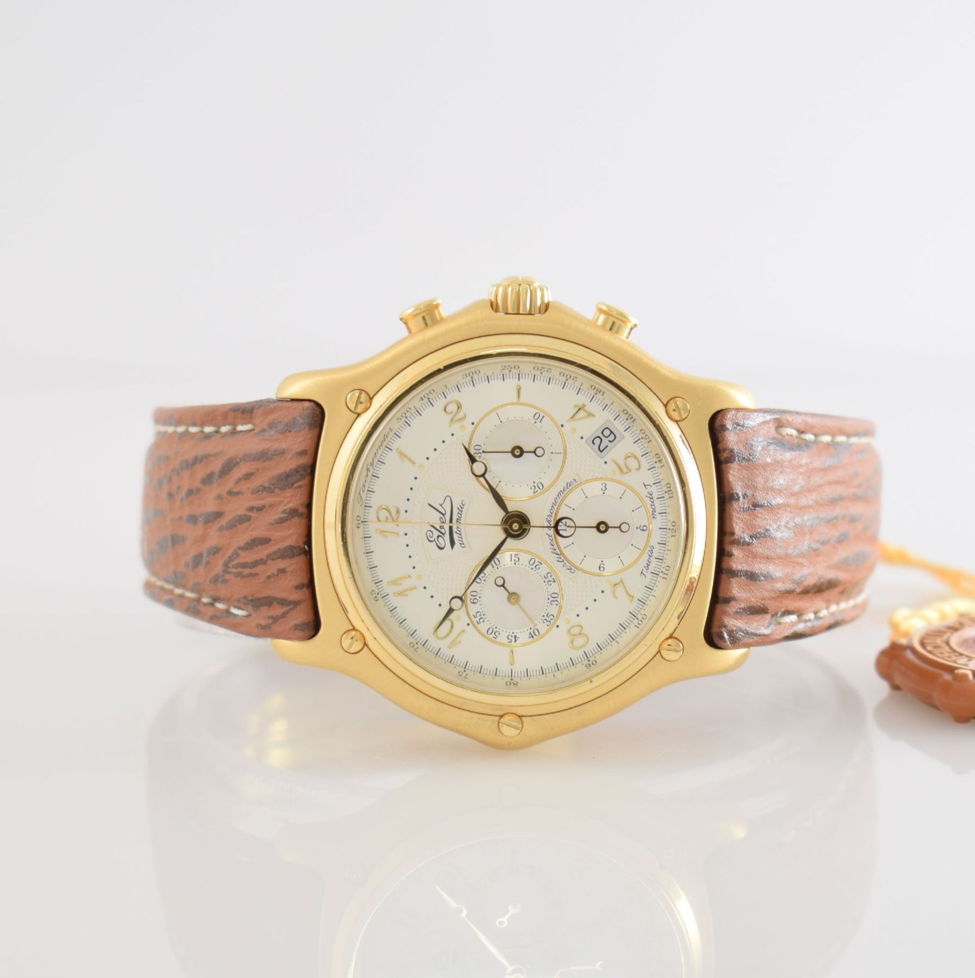 EBEL rare 18k yellow gold chronograph Le Modulor in chronometer quality, self winding, reference - Bild 2 aus 6