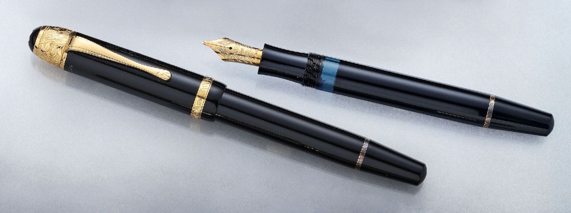 MONTBLANC Masterpiece, "Voltaire", Limited Edition 1995 , silver 925 gilded, no. 18712/20000, nib YG