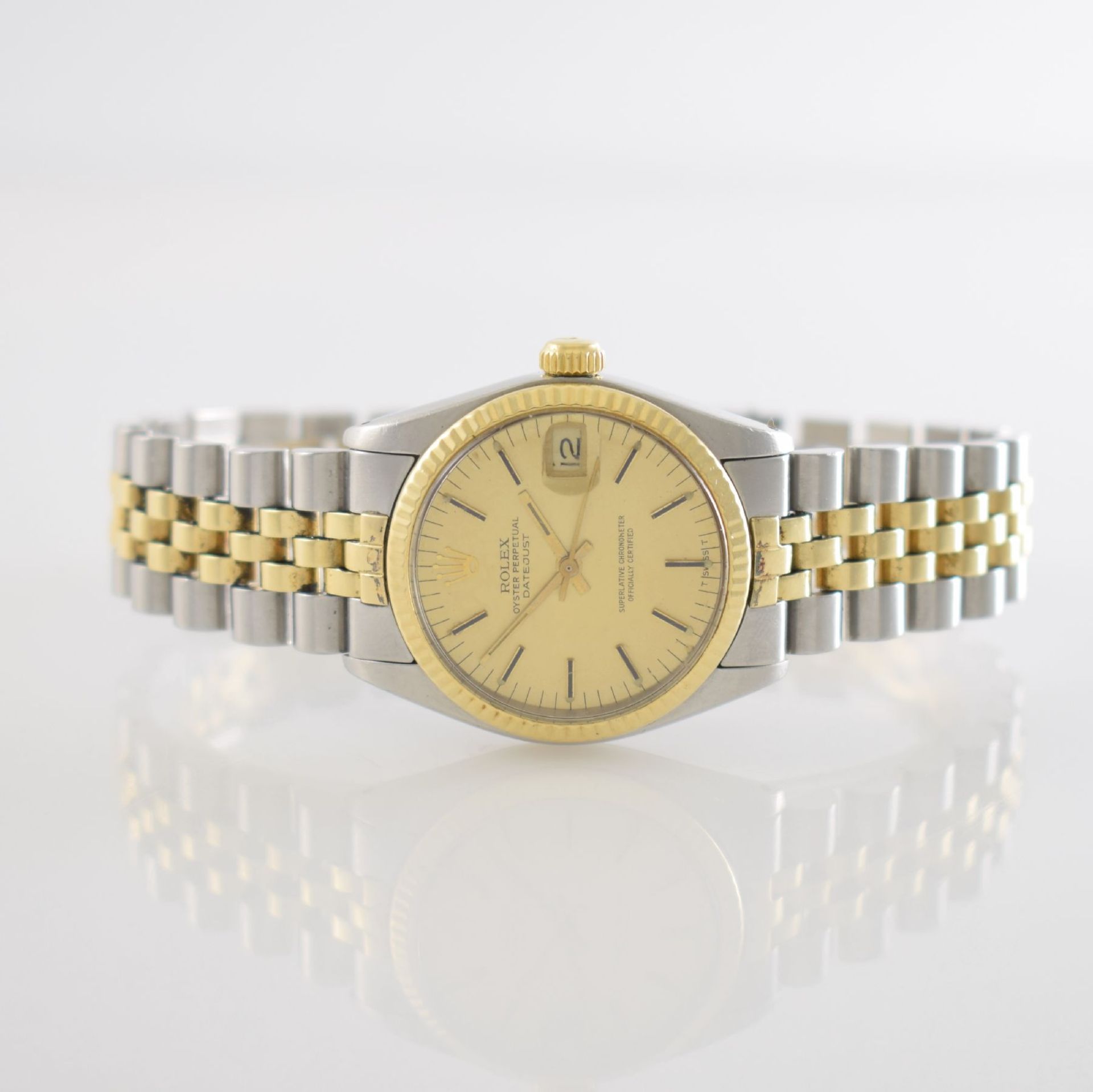 ROLEX Datejust medium wristwatch in steel/gold, Switzerland around 1978, reference 6827, self