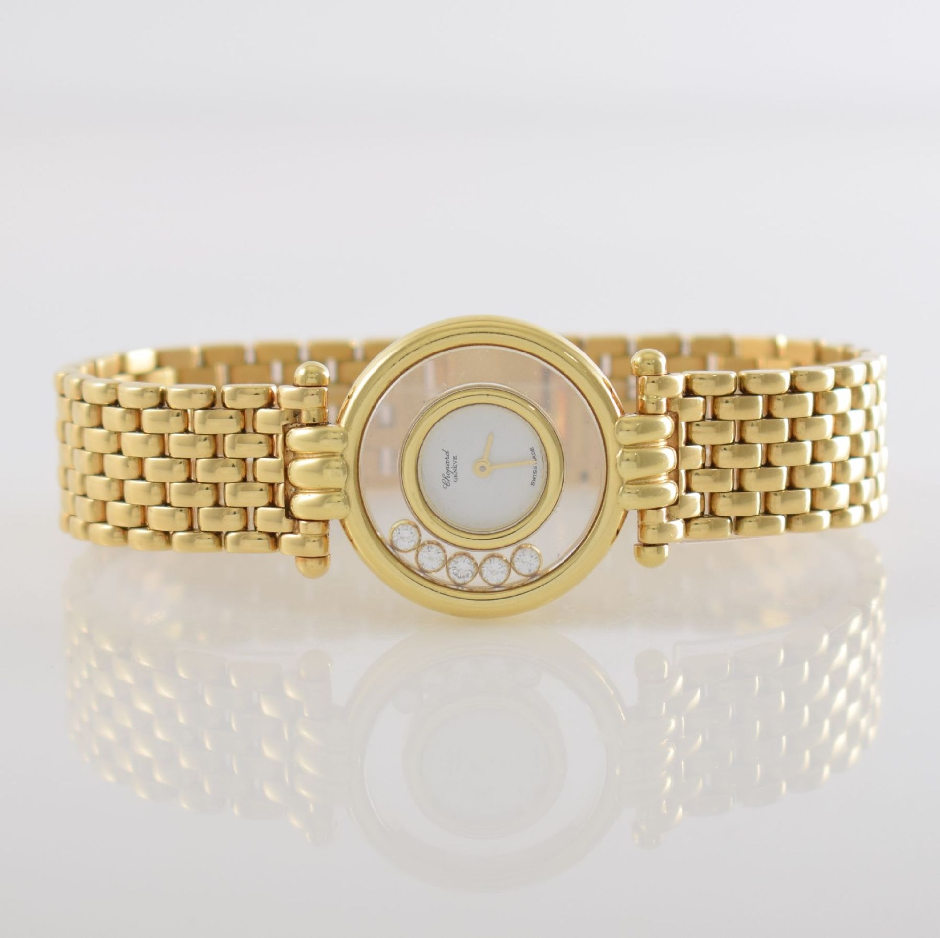 CHOPARD 18k yellow gold ladies wristwatch Happy Diamonds, Switzerland around 1995, reference 20/