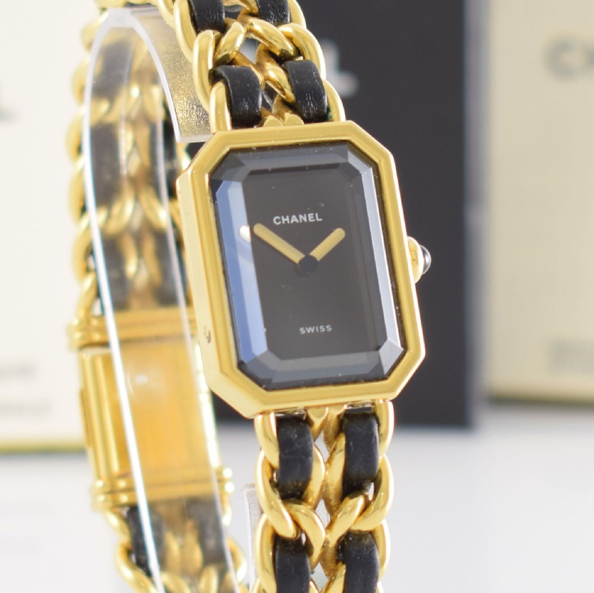 CHANEL ladies wristwatch model Premiere, quartz, gold-plated metal case with jeweled crown, gold- - Bild 10 aus 10