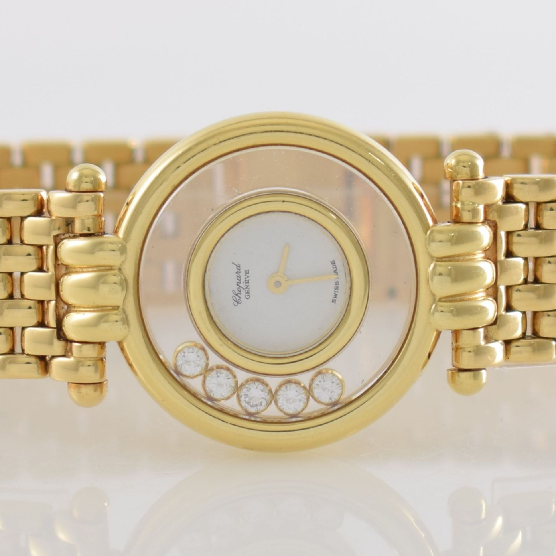 CHOPARD 18k yellow gold ladies wristwatch Happy Diamonds, Switzerland around 1995, reference 20/ - Bild 2 aus 6