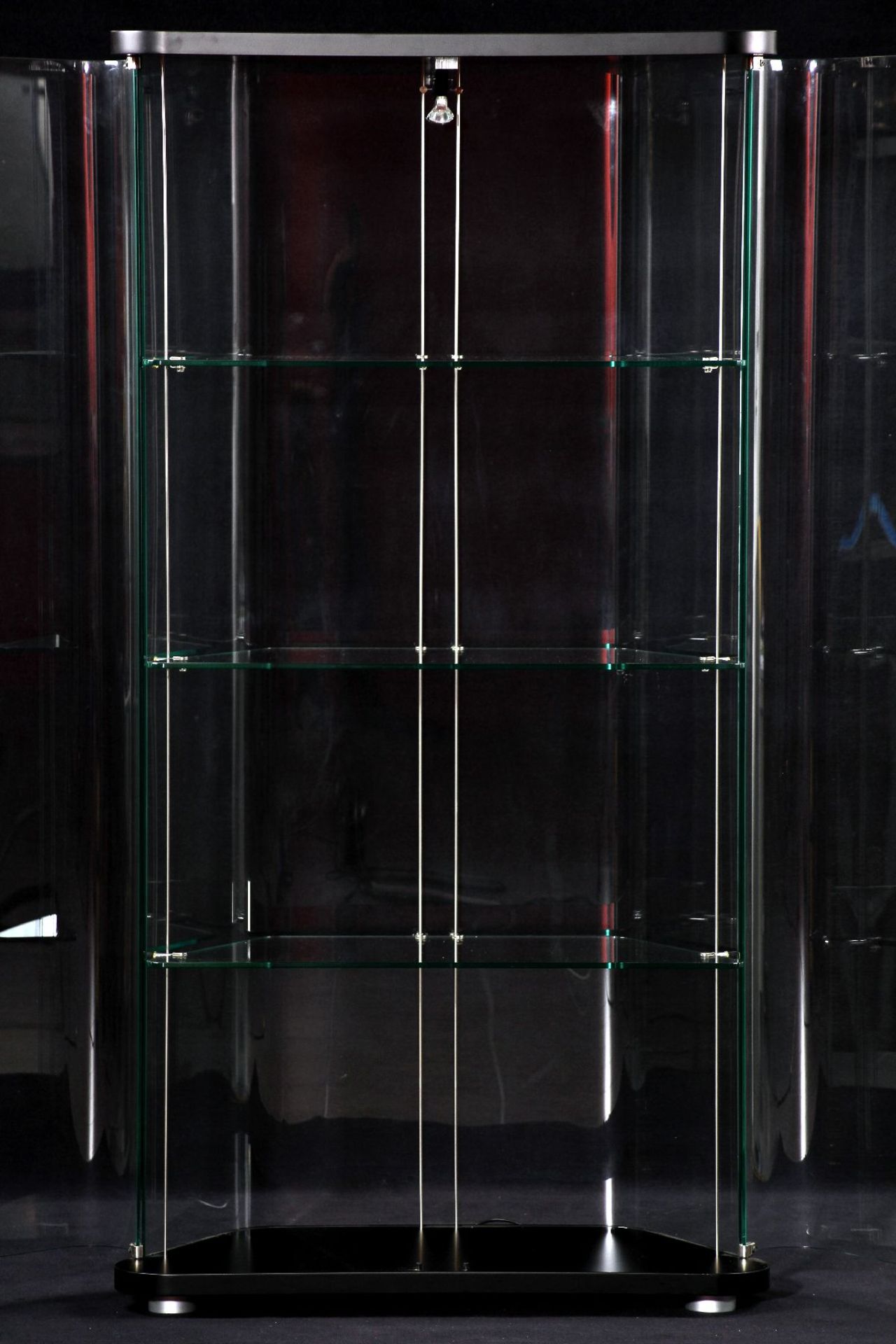 Glass Cabinet "Tonin Casa", made in Italy, corpus made of one huge waved glass, 2 glass doors, - Bild 4 aus 5
