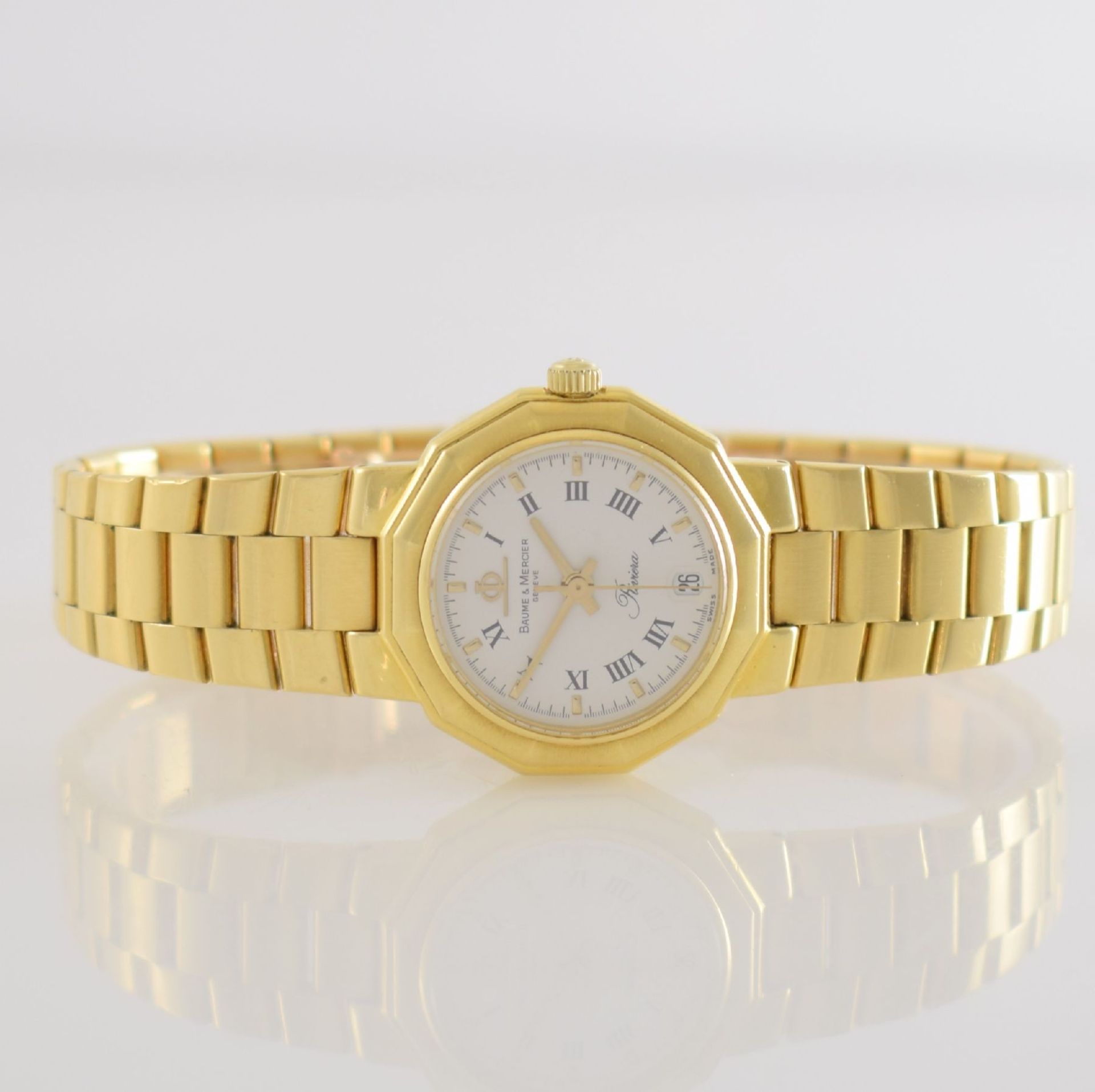 BAUME & MERCIER 18k yellow gold ladies wristwatch series Riviera, Switzerland around 1988, reference - Bild 2 aus 8