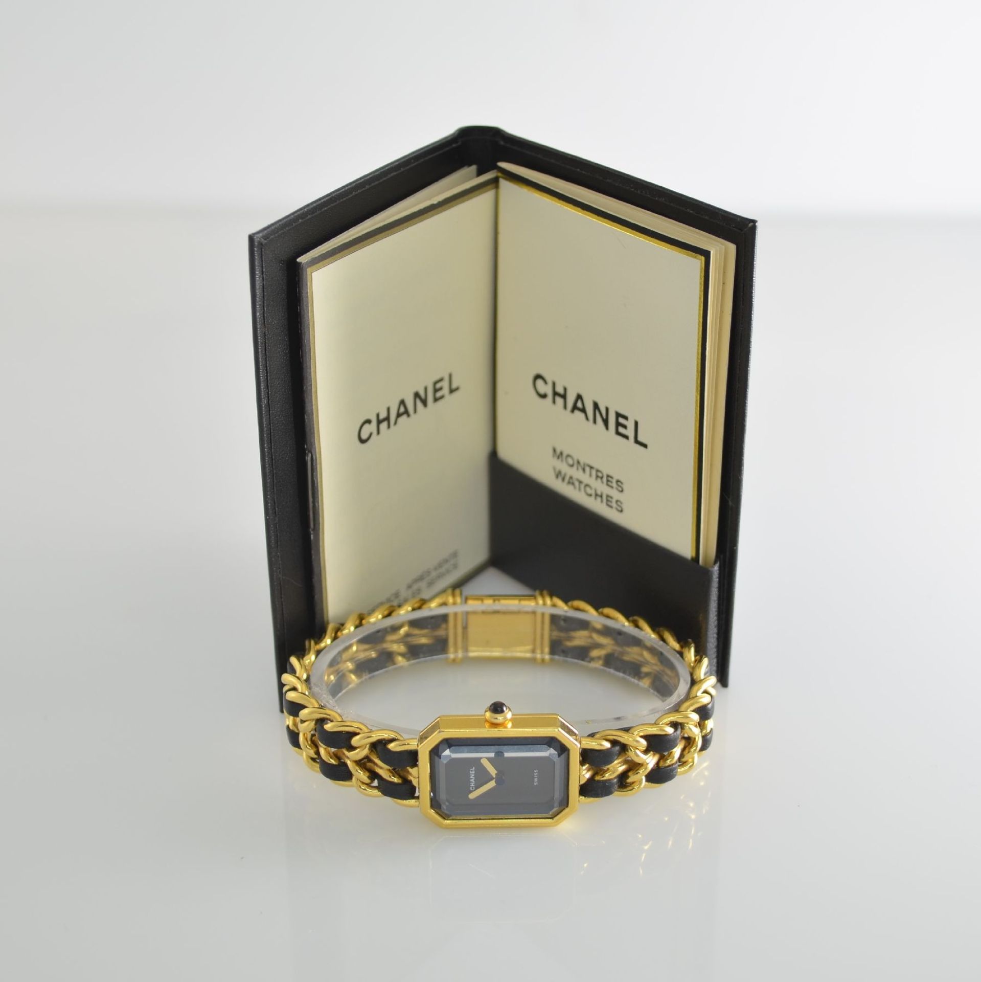 CHANEL ladies wristwatch model Premiere, quartz, gold-plated metal case with jeweled crown, gold- - Bild 7 aus 10