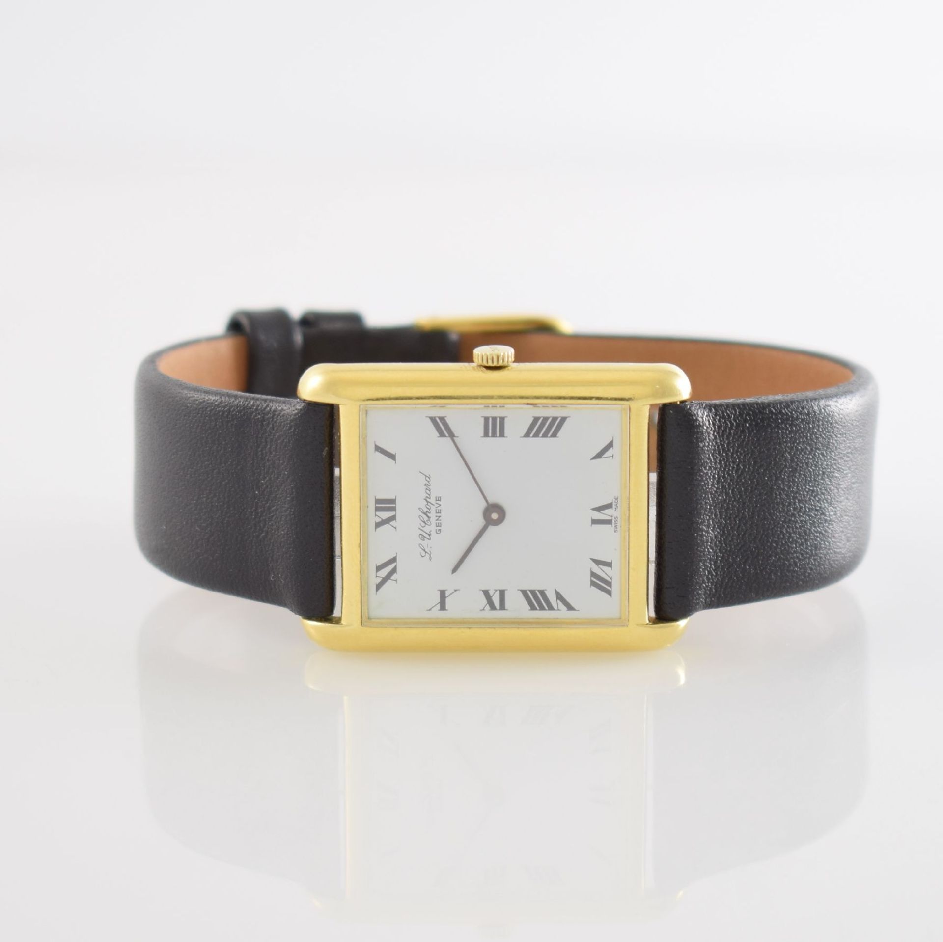 CHOPARD 18k yellow gold wristwatch, manual winding, Switzerland around 1990, reference 2012, two-