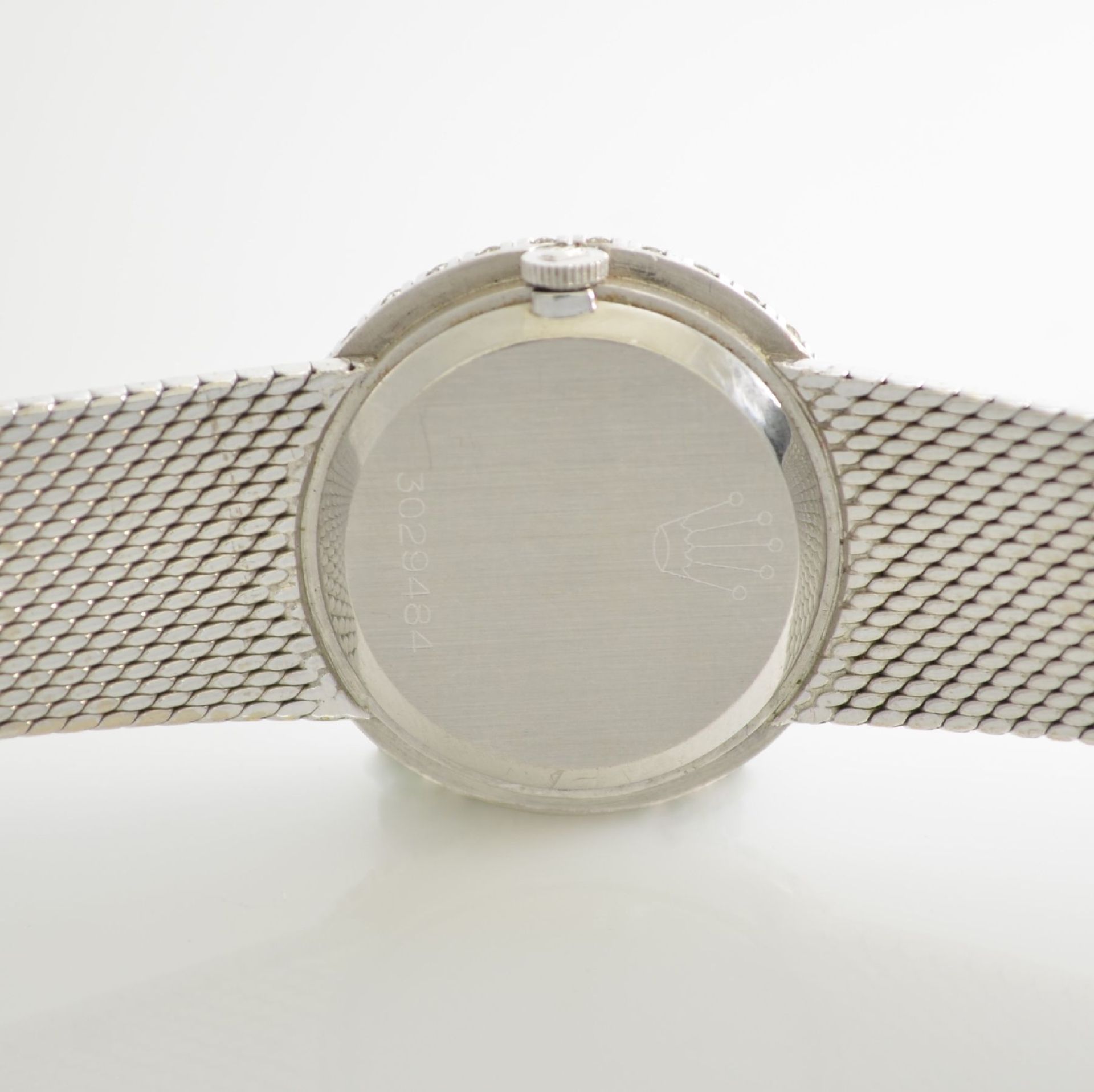 ROLEX Cellini 18k white gold, diamond set ladies wristwatch, Switzerland around 1970, manual - Bild 5 aus 5