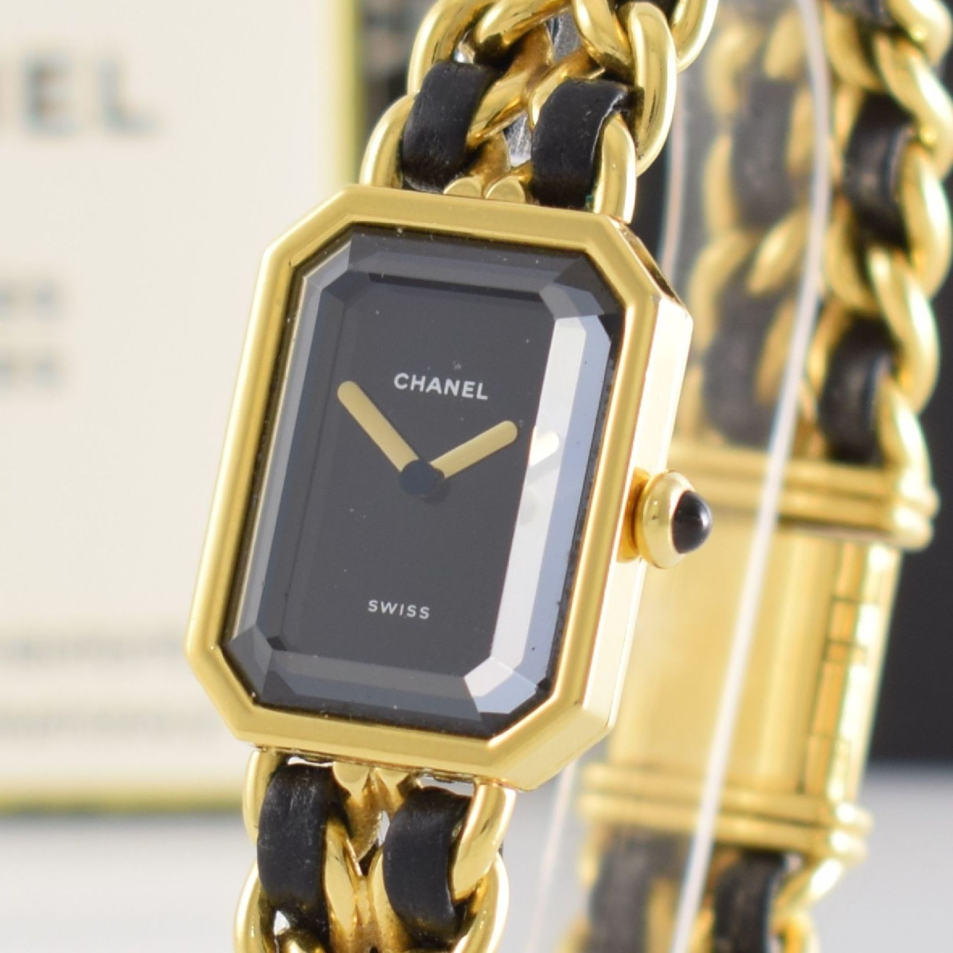 CHANEL ladies wristwatch model Premiere, quartz, gold-plated metal case with jeweled crown, gold- - Bild 8 aus 10