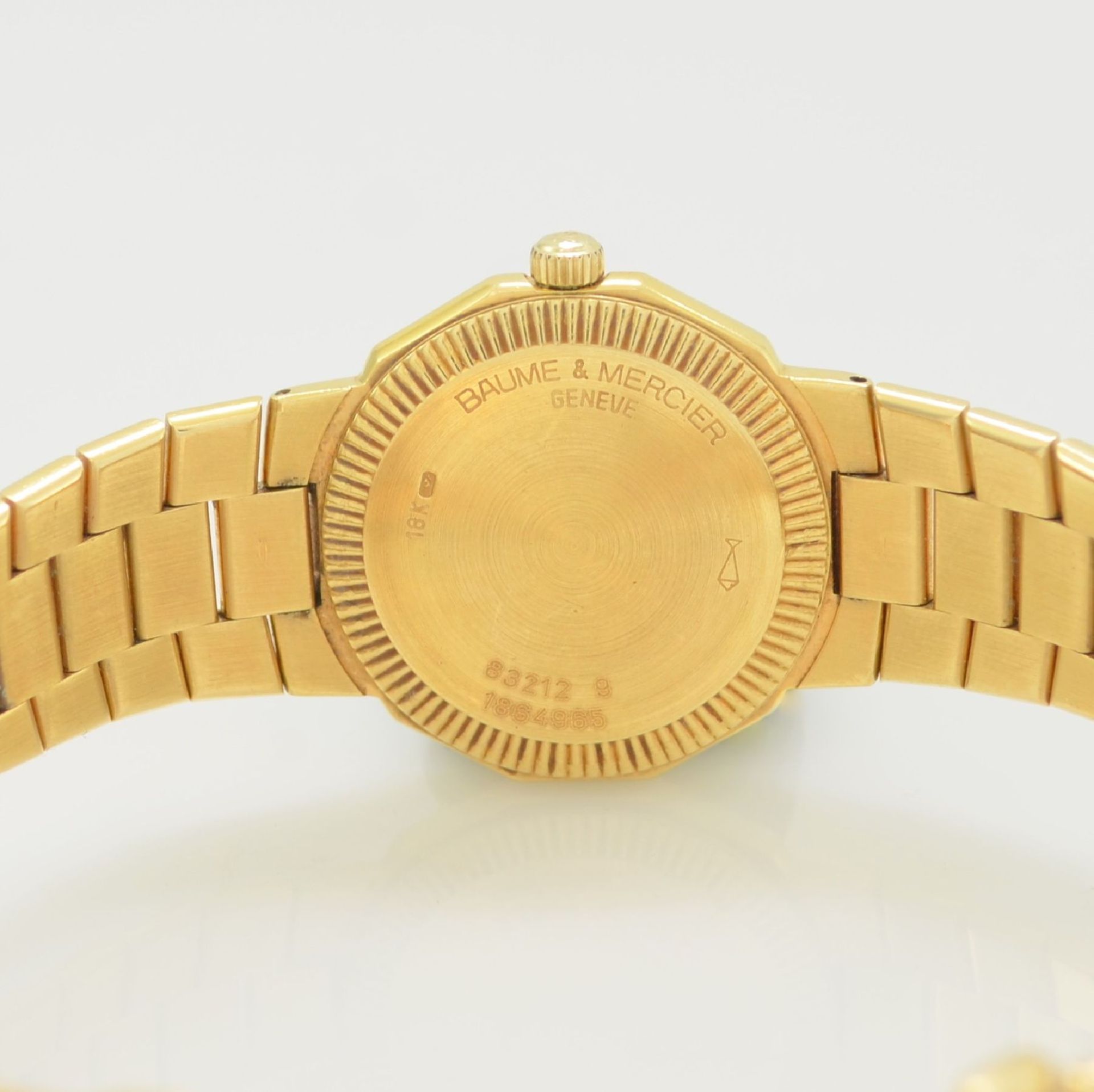 BAUME & MERCIER 18k yellow gold ladies wristwatch series Riviera, Switzerland around 1988, reference - Bild 7 aus 8