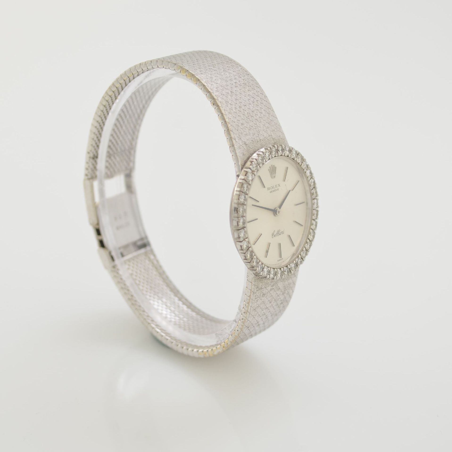 ROLEX Cellini 18k white gold, diamond set ladies wristwatch, Switzerland around 1970, manual - Bild 4 aus 5