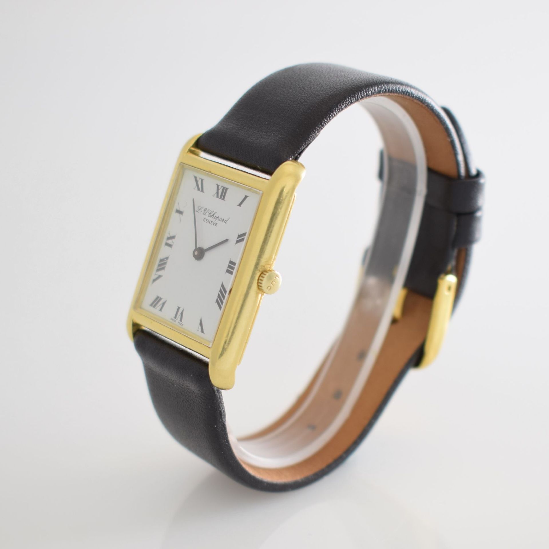 CHOPARD 18k yellow gold wristwatch, manual winding, Switzerland around 1990, reference 2012, two- - Bild 3 aus 7