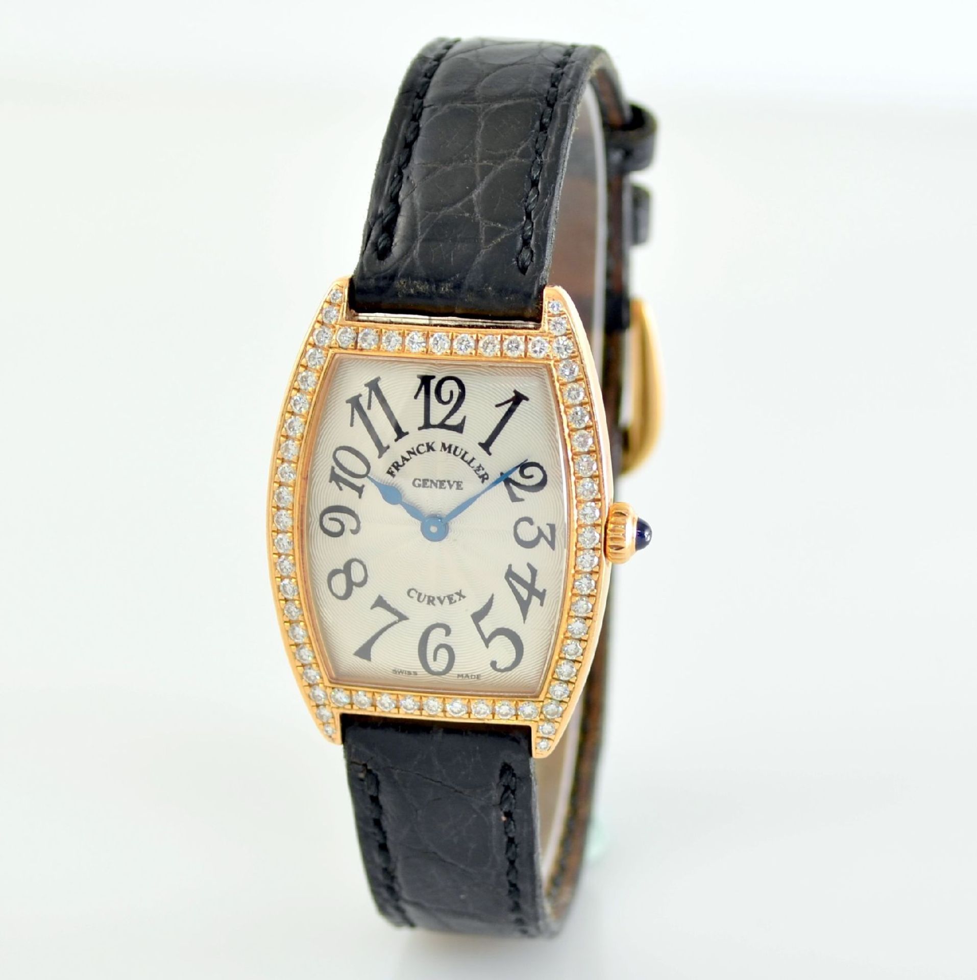 FRANK MULLER 18k pink gold Curvex ladies wristwatch, Switzerland around 2000, quartz, reference 1752 - Bild 3 aus 10