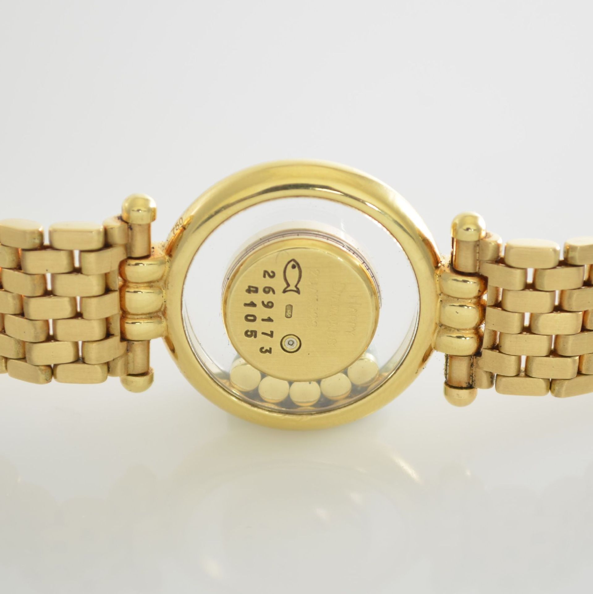 CHOPARD 18k yellow gold ladies wristwatch Happy Diamonds, Switzerland around 1995, reference 20/ - Bild 6 aus 6