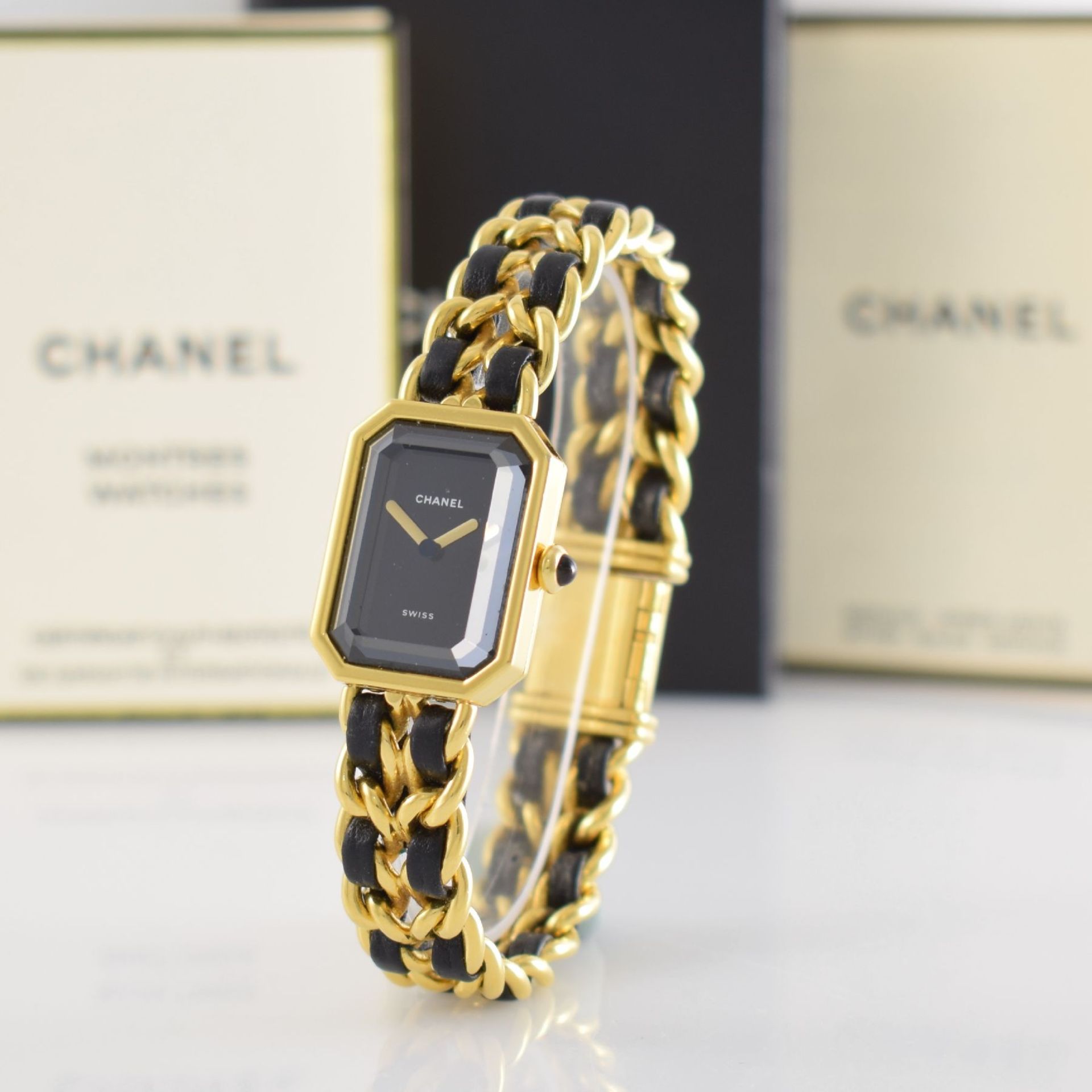 CHANEL ladies wristwatch model Premiere, quartz, gold-plated metal case with jeweled crown, gold- - Bild 4 aus 10