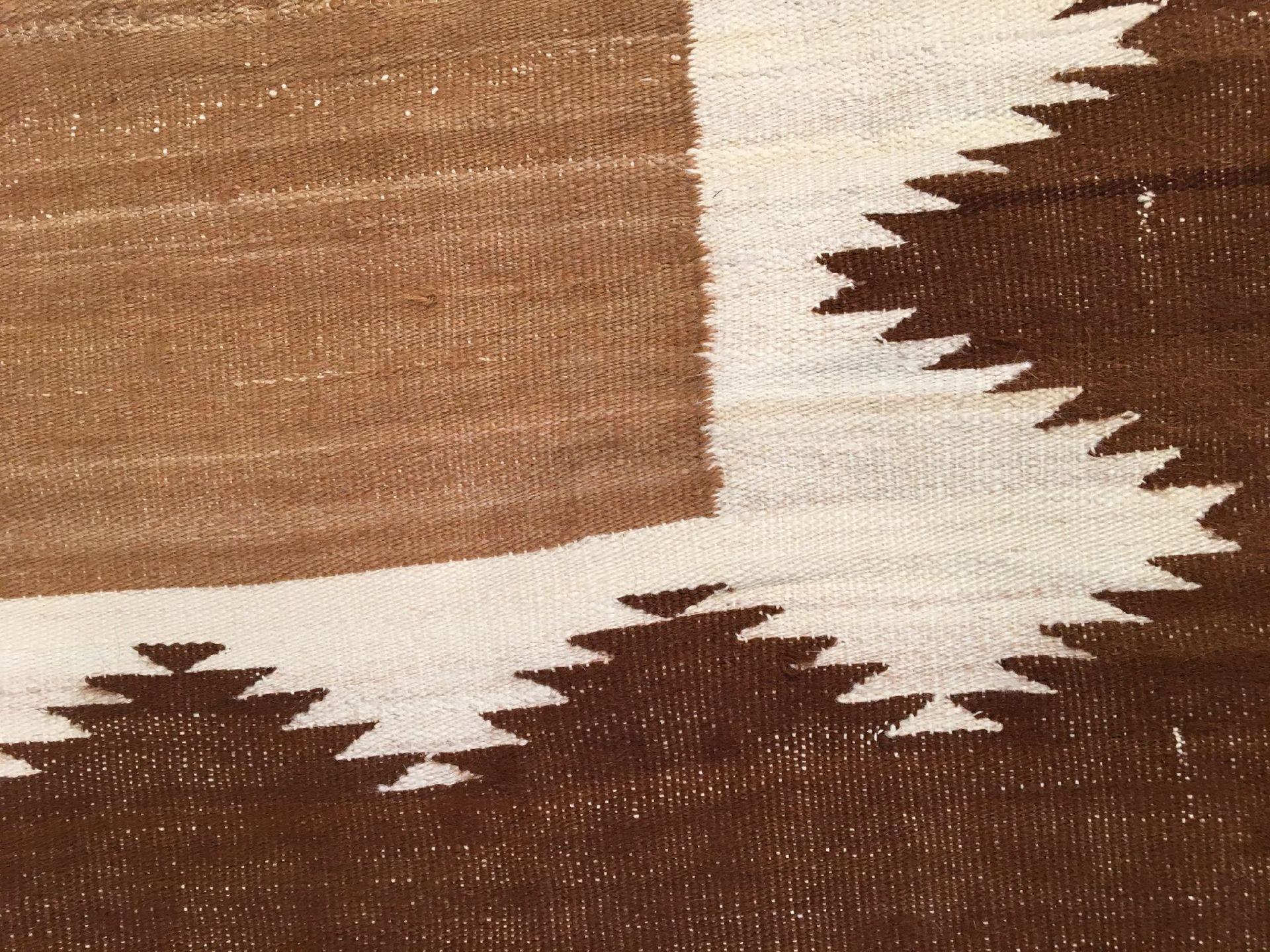 Feine Navaho "Decke" antik, Südamerika, um 1900/1920, Wolle gewebt auf Wolle. Bemerkenswert fein - Bild 8 aus 9