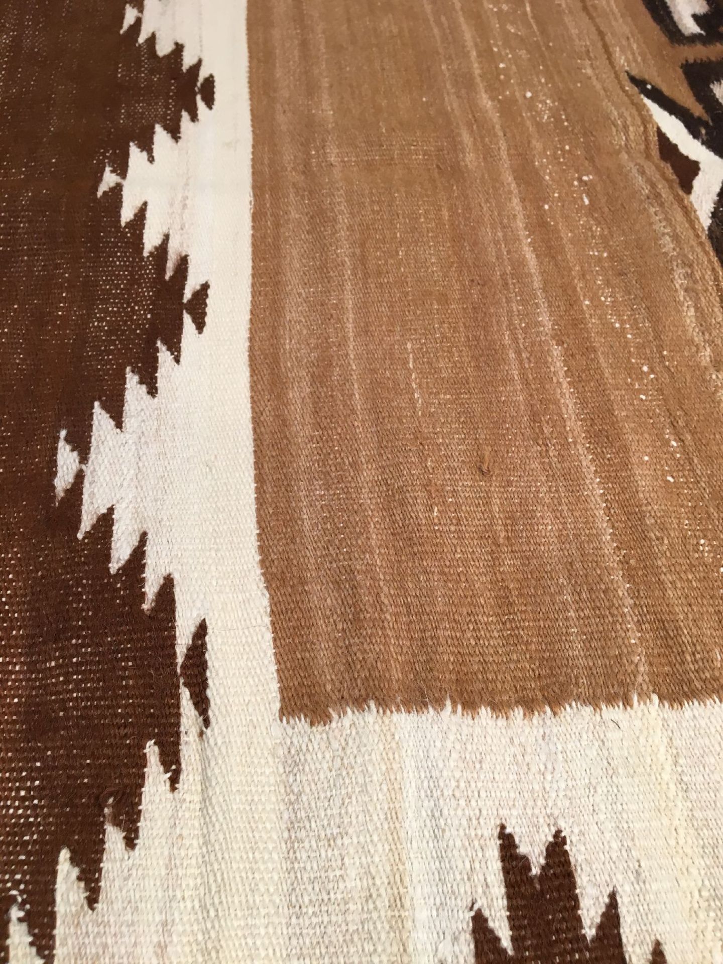 Feine Navaho "Decke" antik, Südamerika, um 1900/1920, Wolle gewebt auf Wolle. Bemerkenswert fein - Bild 5 aus 9