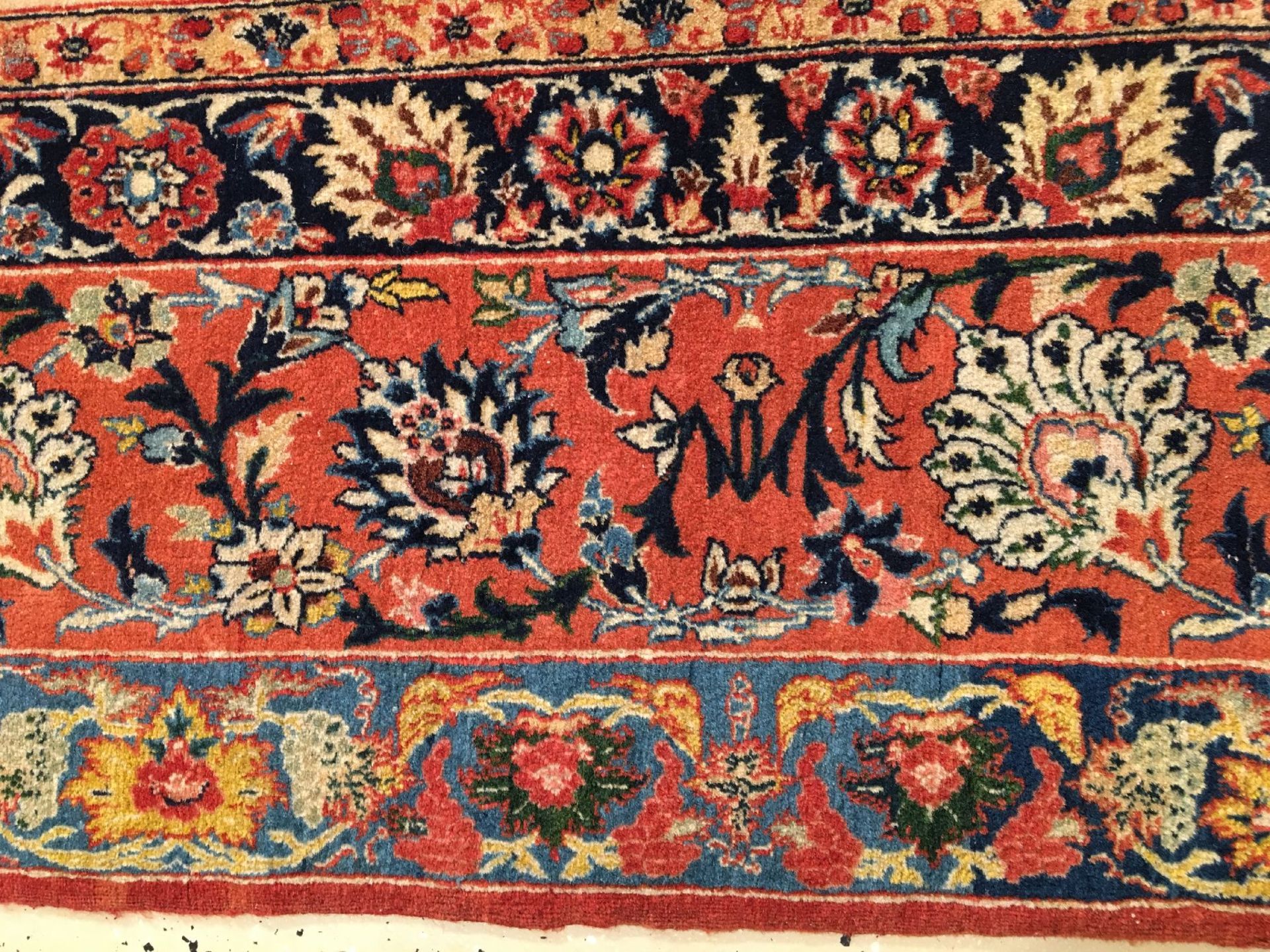 Sehr feiner Esfahan alt (Part-Silk), Zentralpersien, um 1910/1920, Korkwolle mit Seiden-Highlights - Bild 7 aus 10