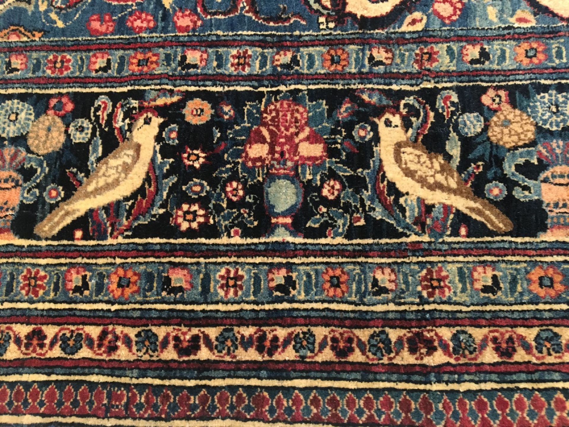 Feiner Teheran antik, Zentralpersien, Ende 19.Jhd., Korkwolle geknüpft auf Baumwolle. Seltener - Bild 8 aus 10