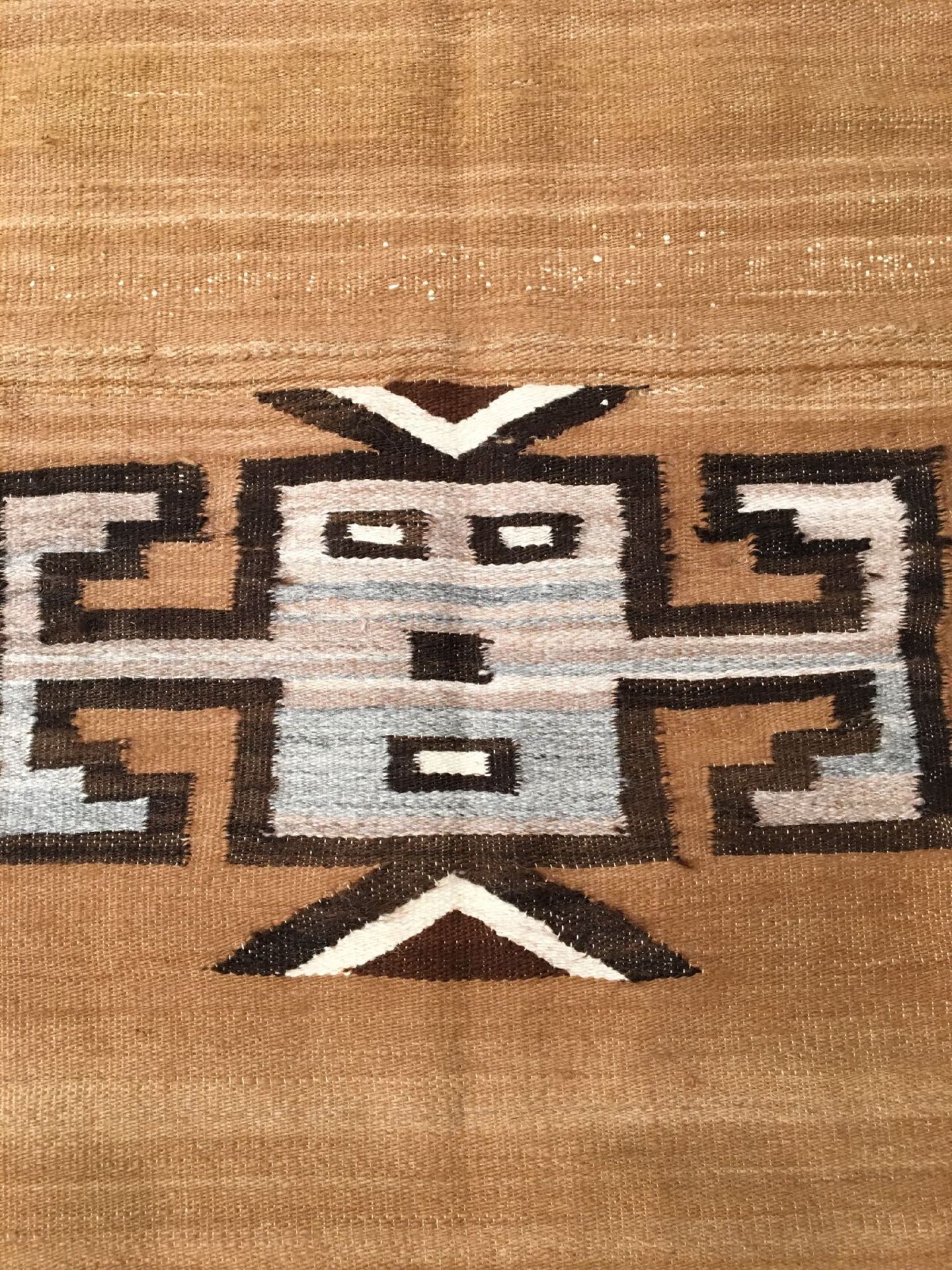 Feine Navaho "Decke" antik, Südamerika, um 1900/1920, Wolle gewebt auf Wolle. Bemerkenswert fein - Bild 3 aus 9