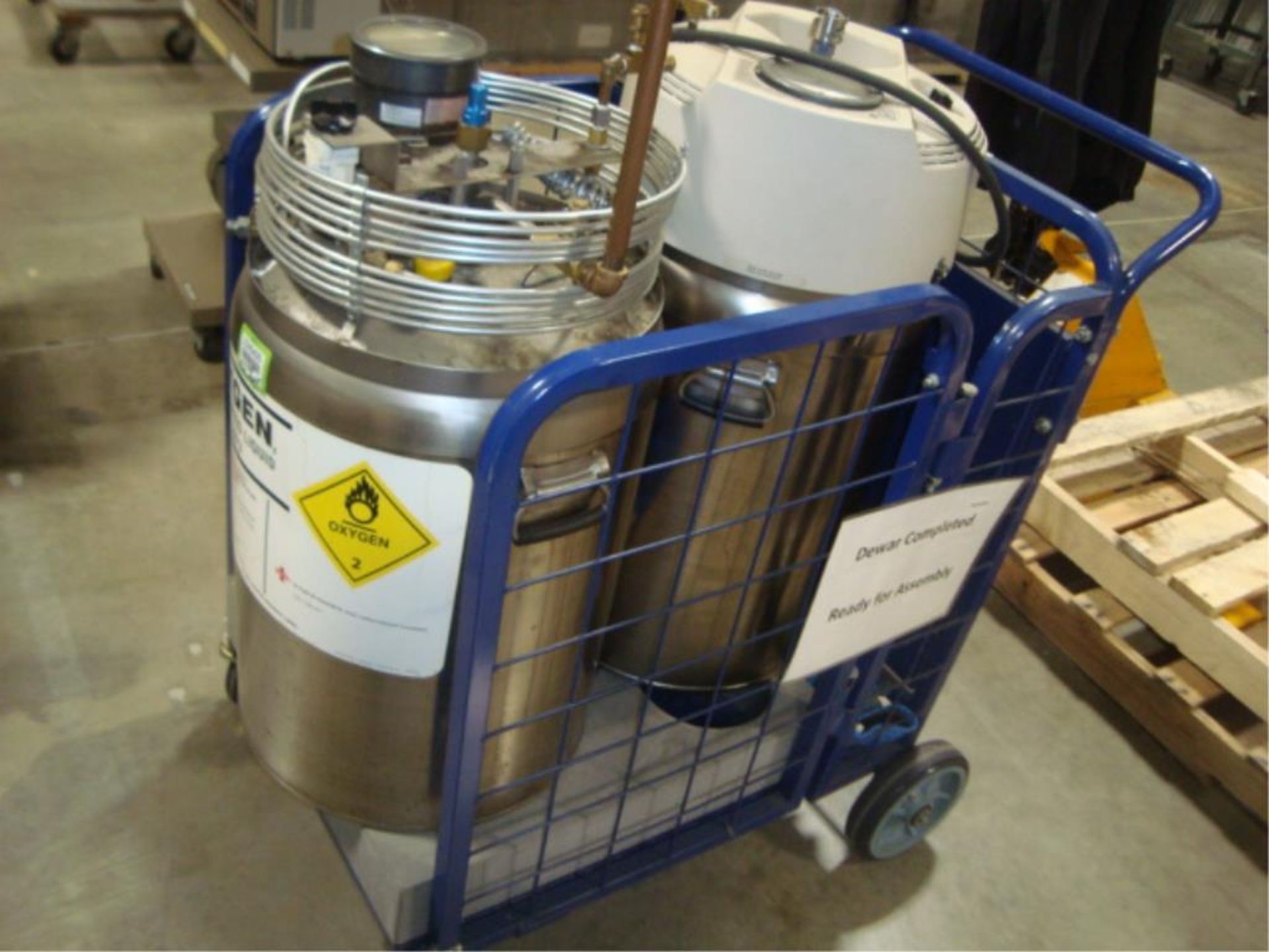 Stainless Steel Dewars With Transport Cart