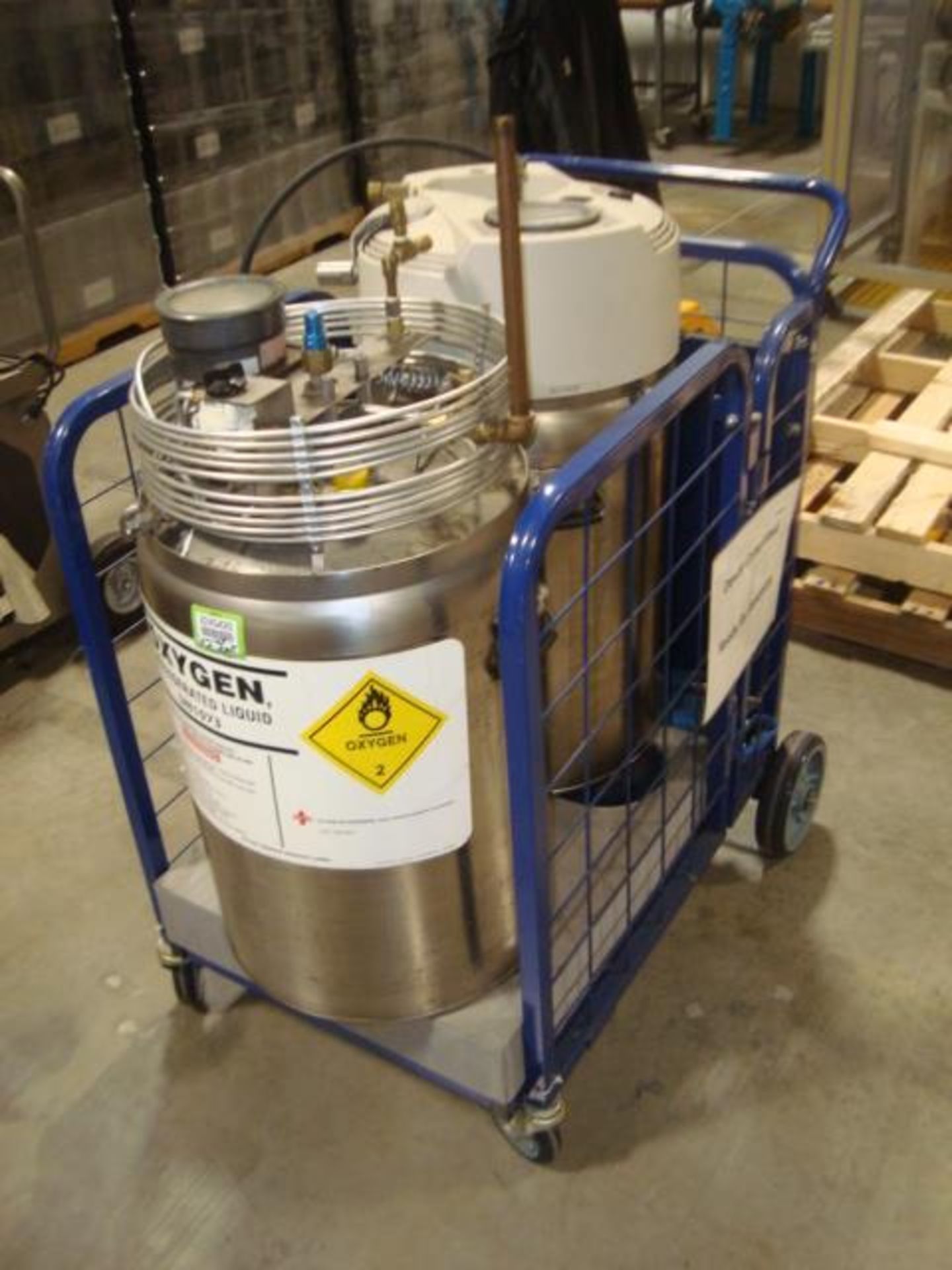 Stainless Steel Dewars With Transport Cart - Image 6 of 6