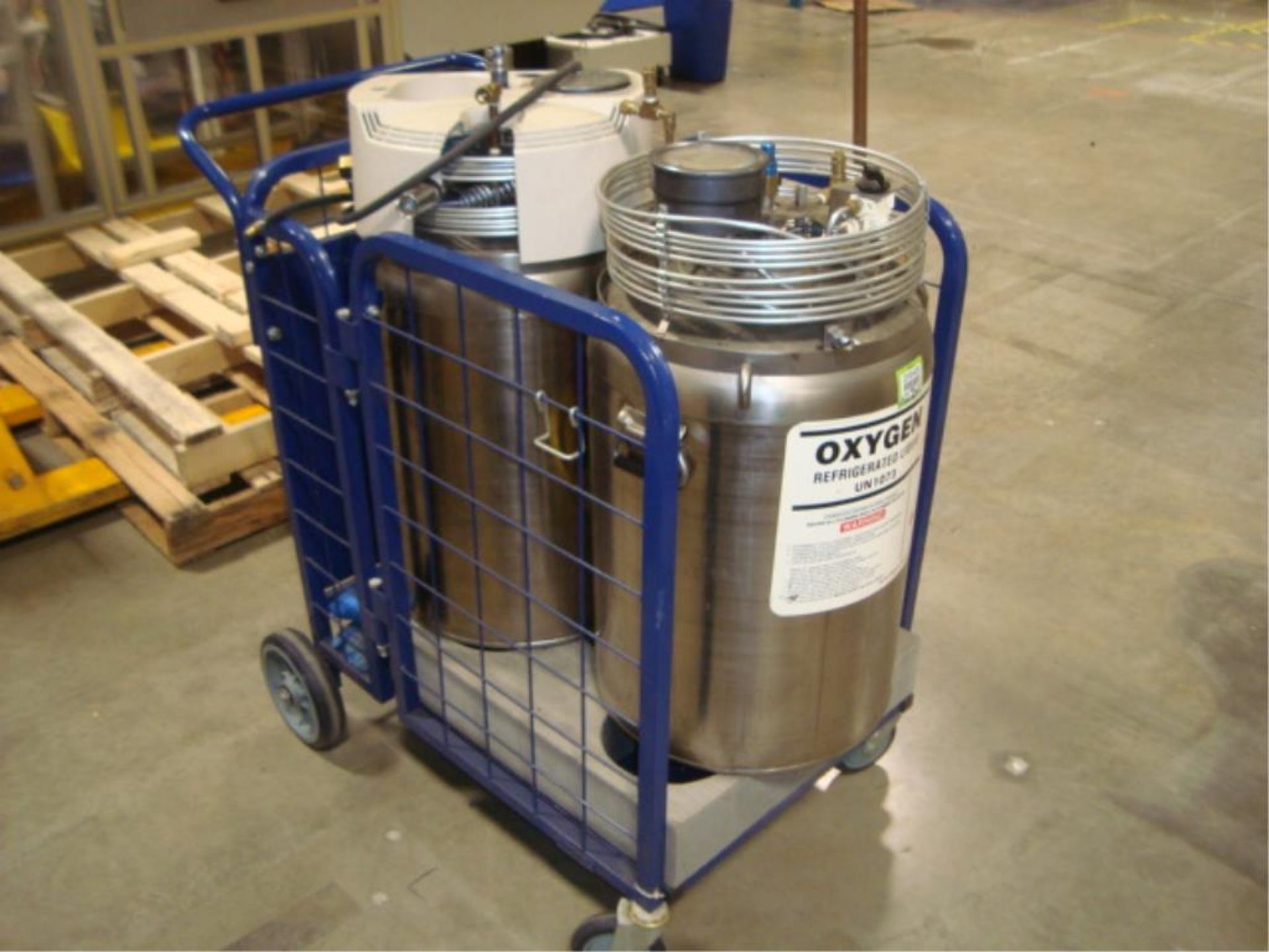 Stainless Steel Dewars With Transport Cart - Image 2 of 6