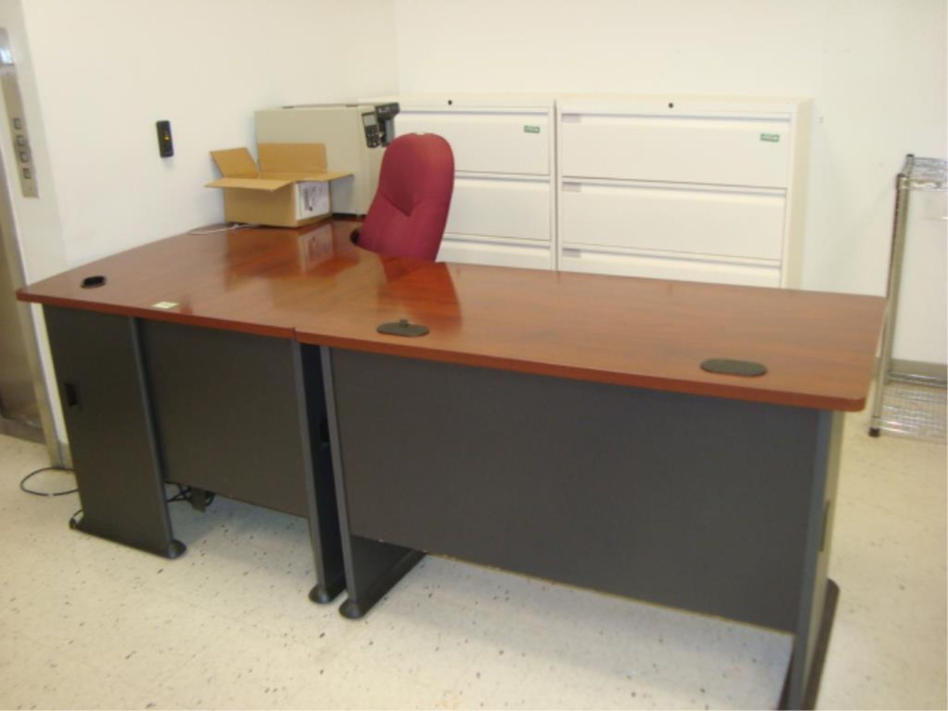 Desk & File Cabinets